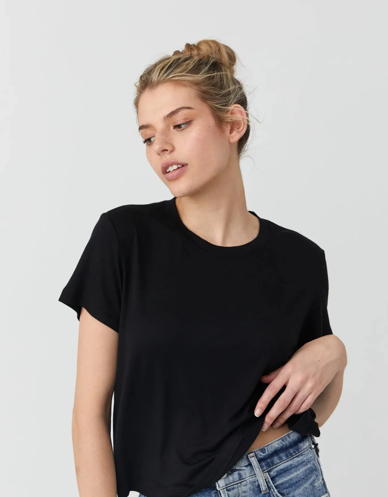 Brooklyn Tee - Black sold by The Wheat Collection product image thumbnail 2