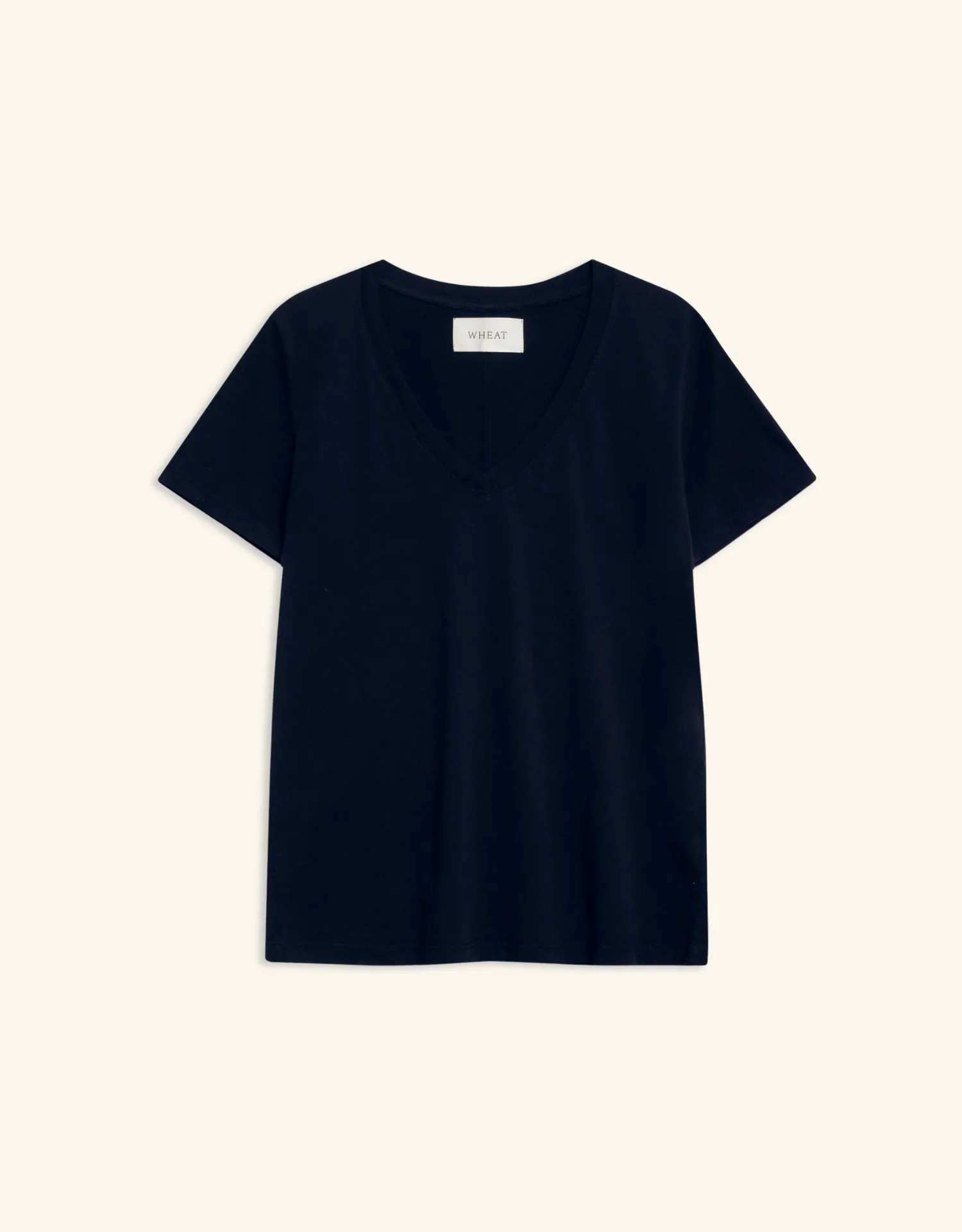 Charleston V Neck Tee - Navy sold by The Wheat Collection product image thumbnail 4
