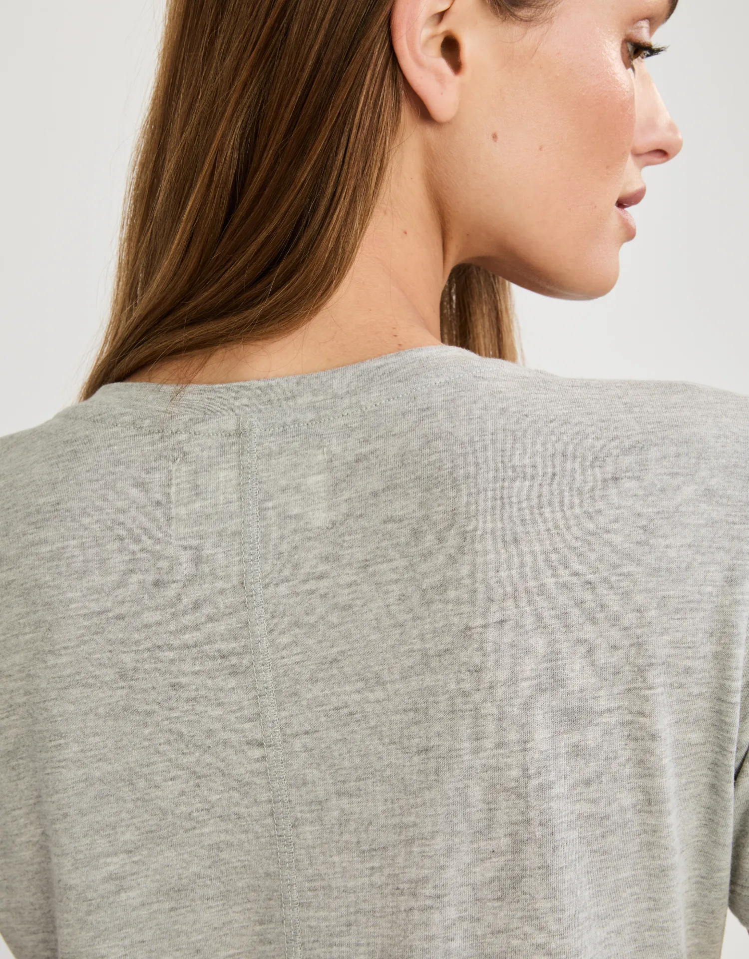 Charleston V Neck Tee - Heather Grey sold by The Wheat Collection product image thumbnail 2