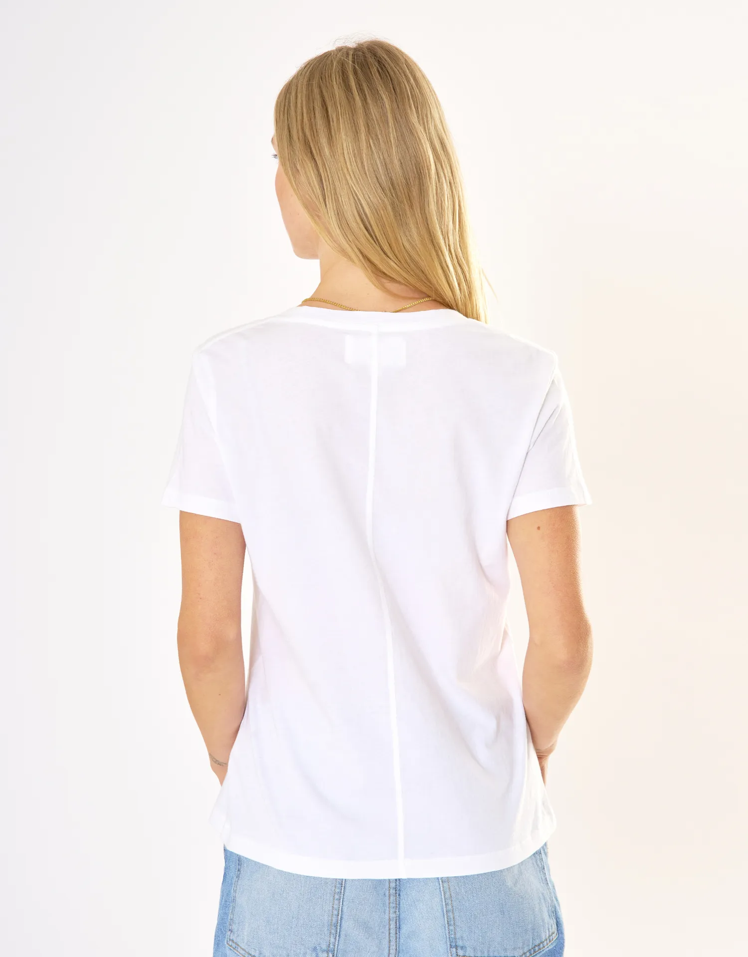 Charleston V Neck Tee - White sold by The Wheat Collection product image thumbnail 3