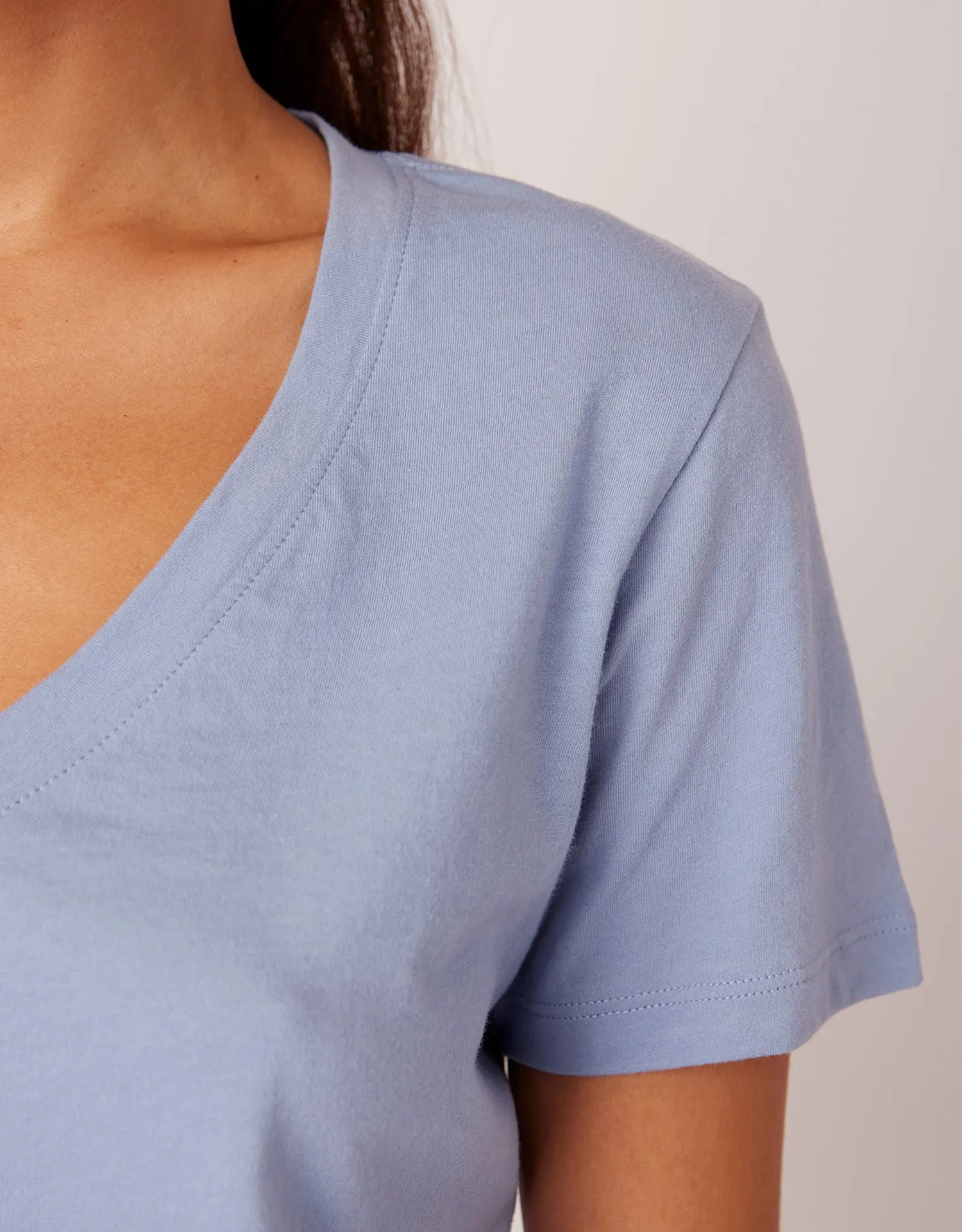 Charleston V Neck Tee - River sold by The Wheat Collection product image thumbnail 3