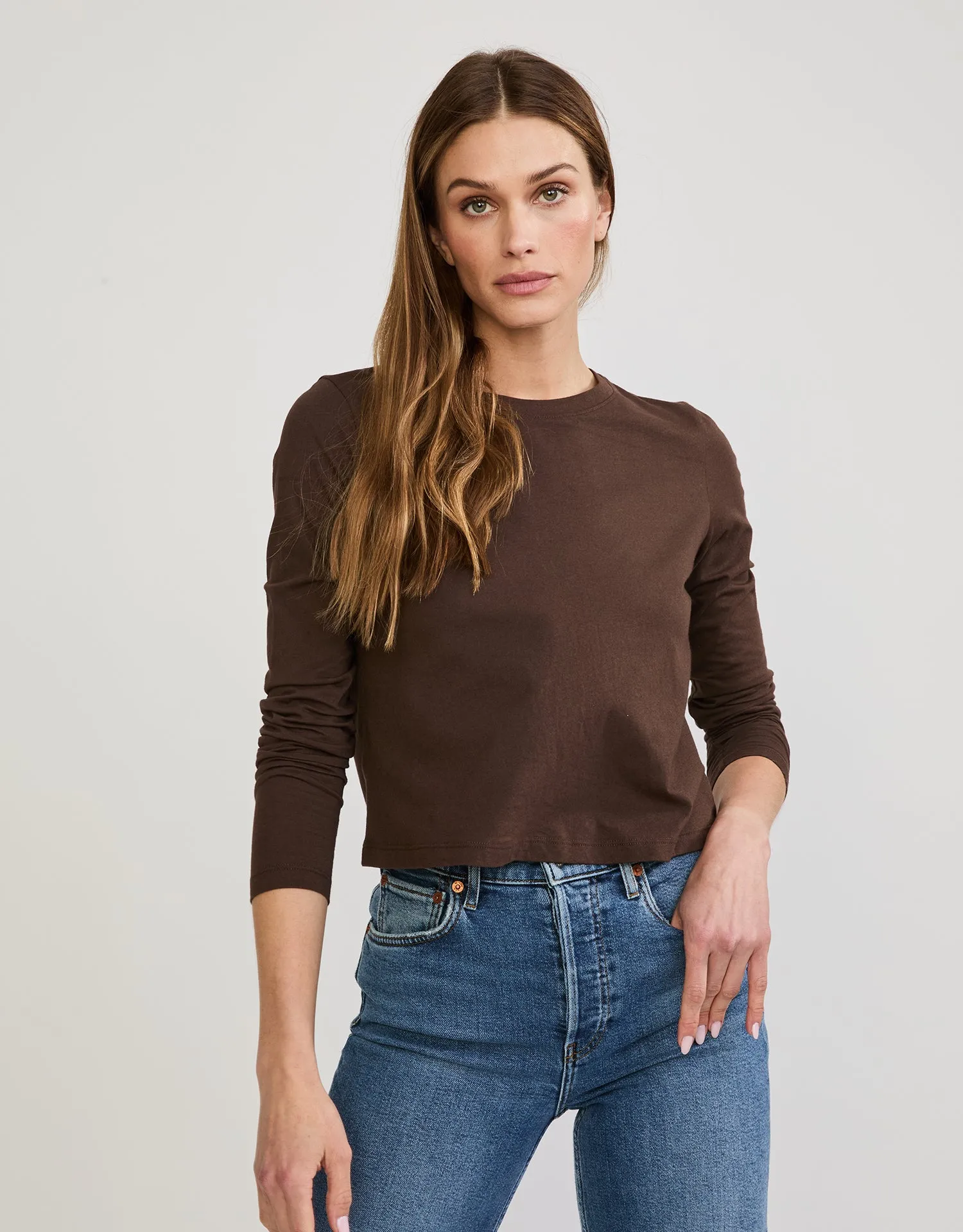 Austin Long Sleeve Tee - Espresso sold by The Wheat Collection product image thumbnail 4