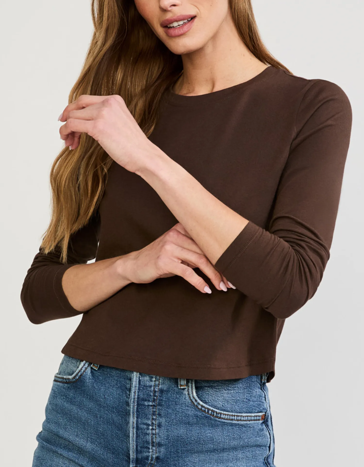 Austin Long Sleeve Tee - Espresso sold by The Wheat Collection product image thumbnail 5