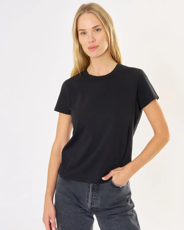 Charlotte Crew Neck Tee - Black sold by The Wheat Collection