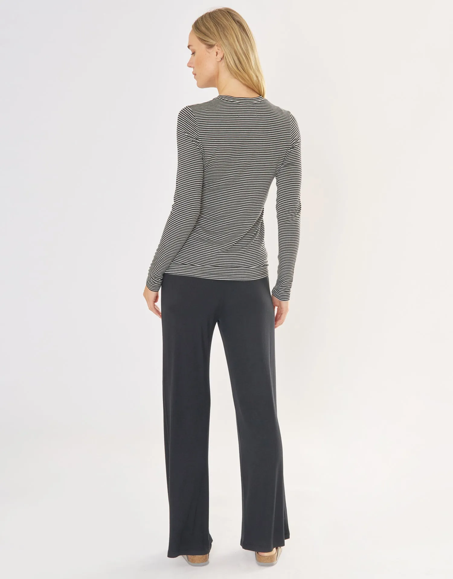 Chicago Long Sleeve - Black and White Stripe sold by The Wheat Collection product image thumbnail 5