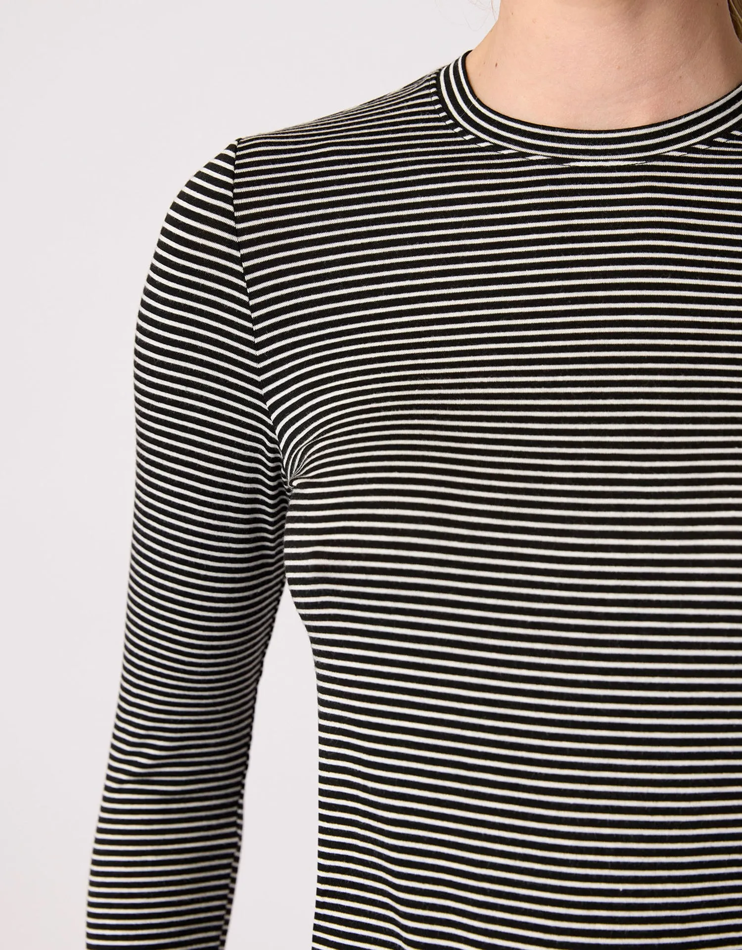 Chicago Long Sleeve - Black and White Stripe sold by The Wheat Collection product image thumbnail 2