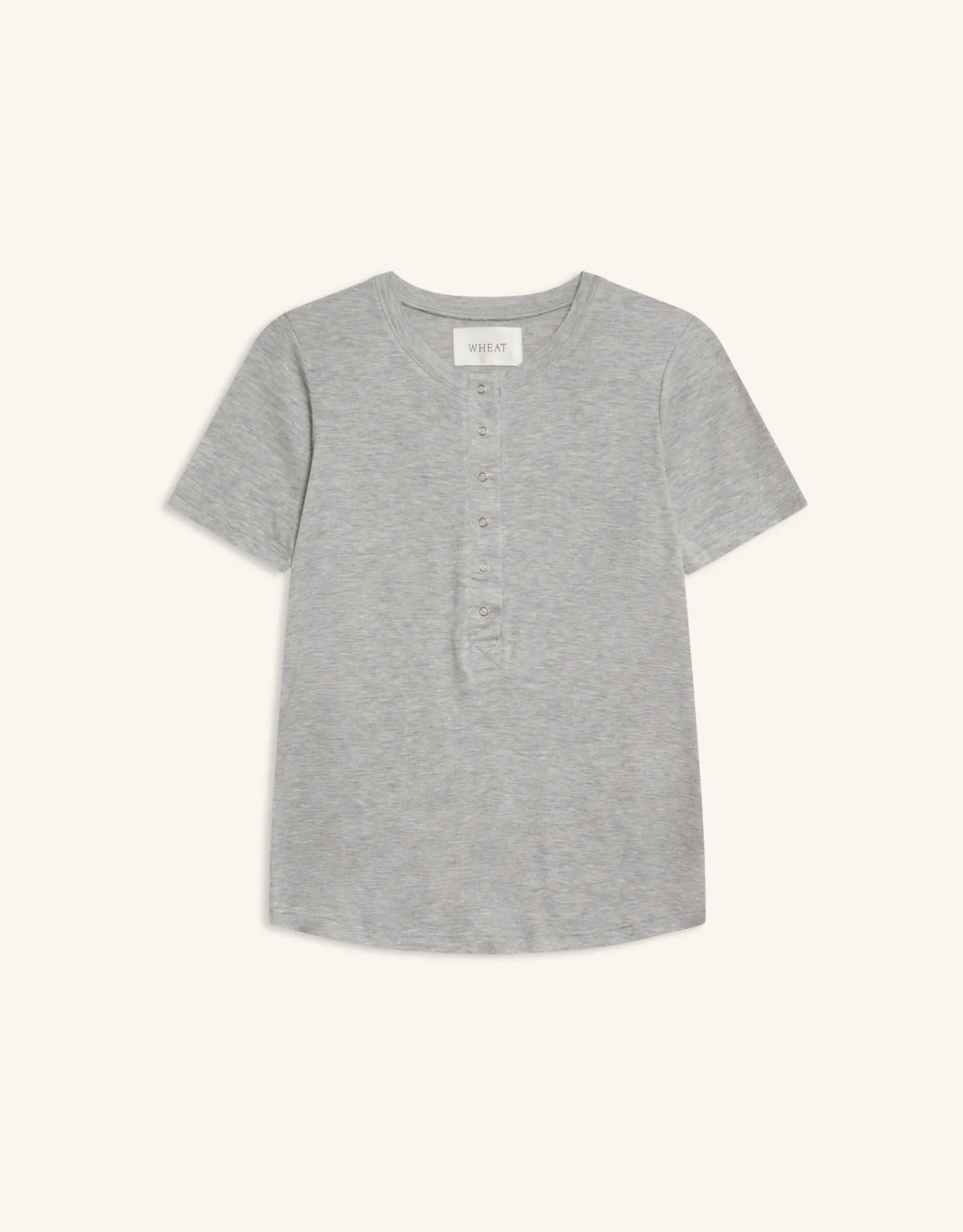 Monte Carlo Henley - Heather Grey sold by The Wheat Collection product image thumbnail 4