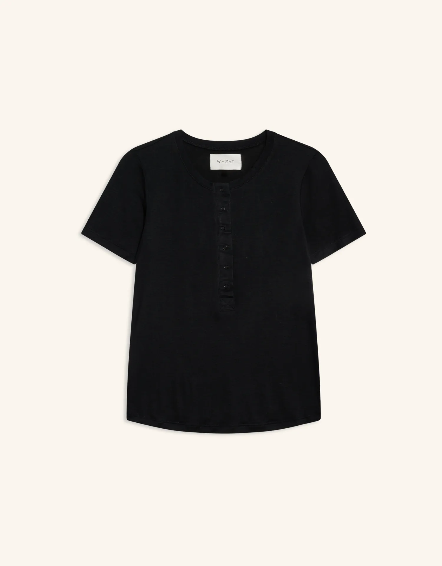 Monte Carlo Henley - Black sold by The Wheat Collection product image thumbnail 4