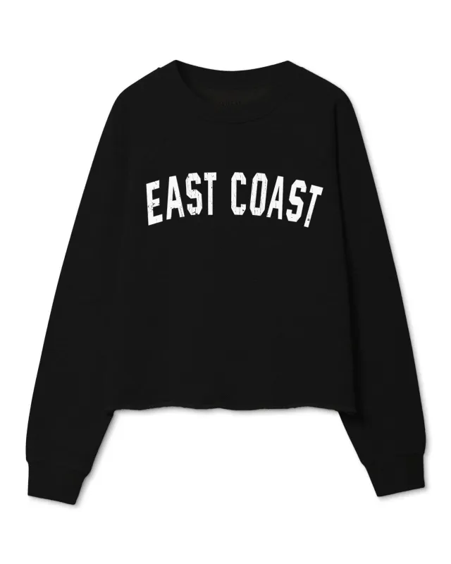East Coast Cut Off Sweatshirt - Black sold by The Wheat Collection