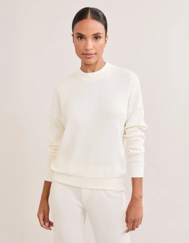Denver Thermal Mock Neck - Cloud sold by The Wheat Collection