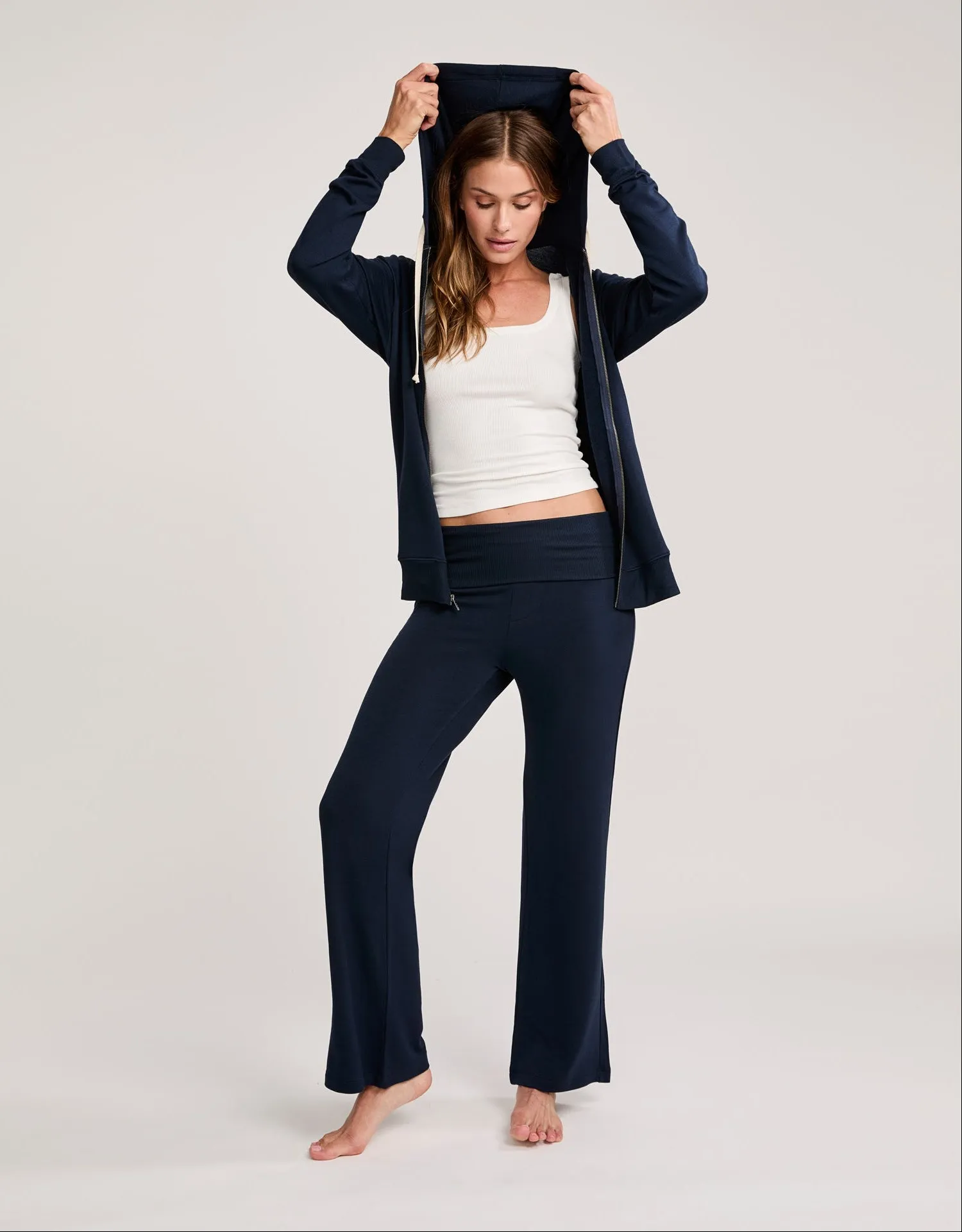 Richmond Unisex Zip Hoodie - Navy sold by The Wheat Collection product image thumbnail 2