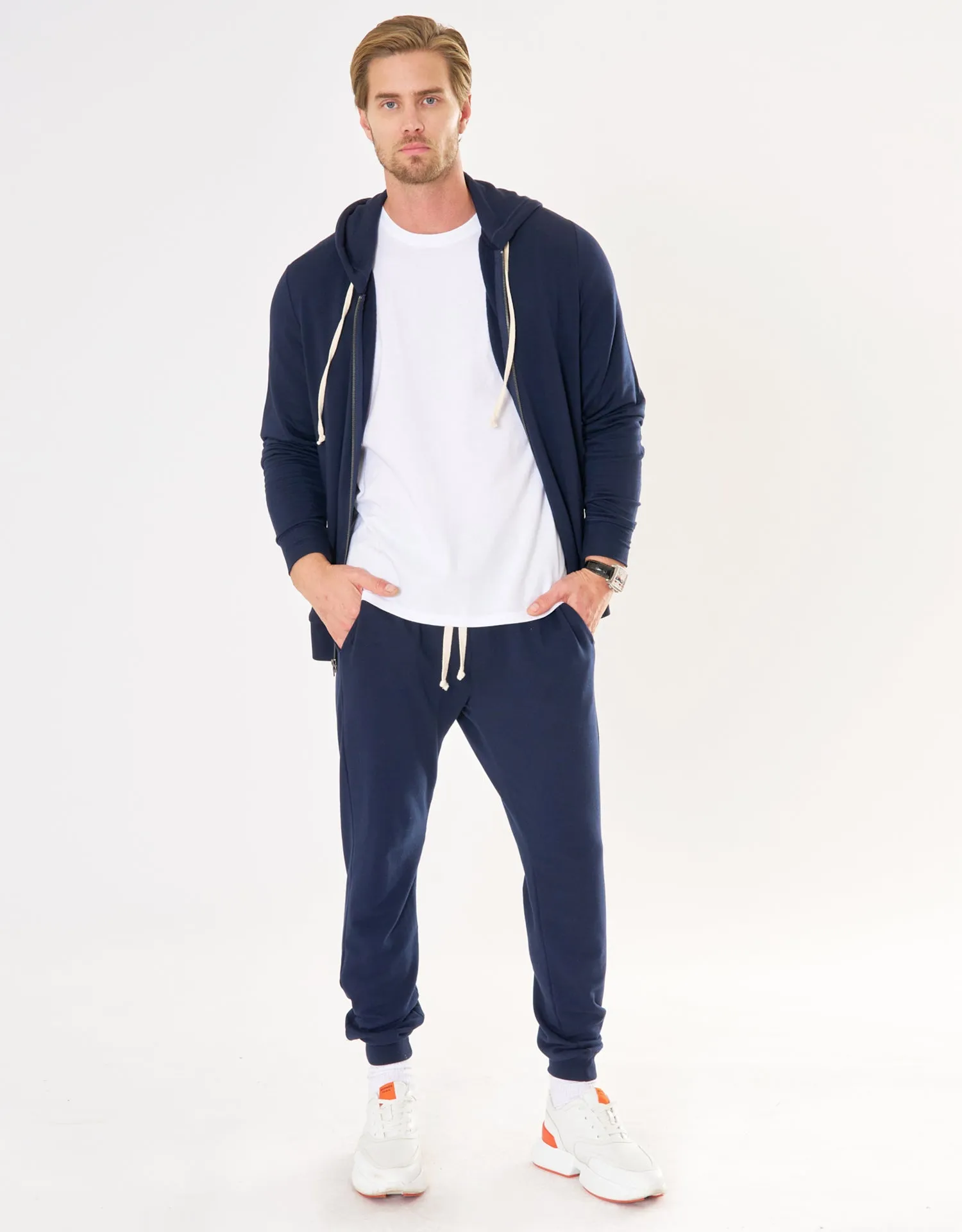 Richmond Unisex Zip Hoodie - Navy sold by The Wheat Collection product image thumbnail 3