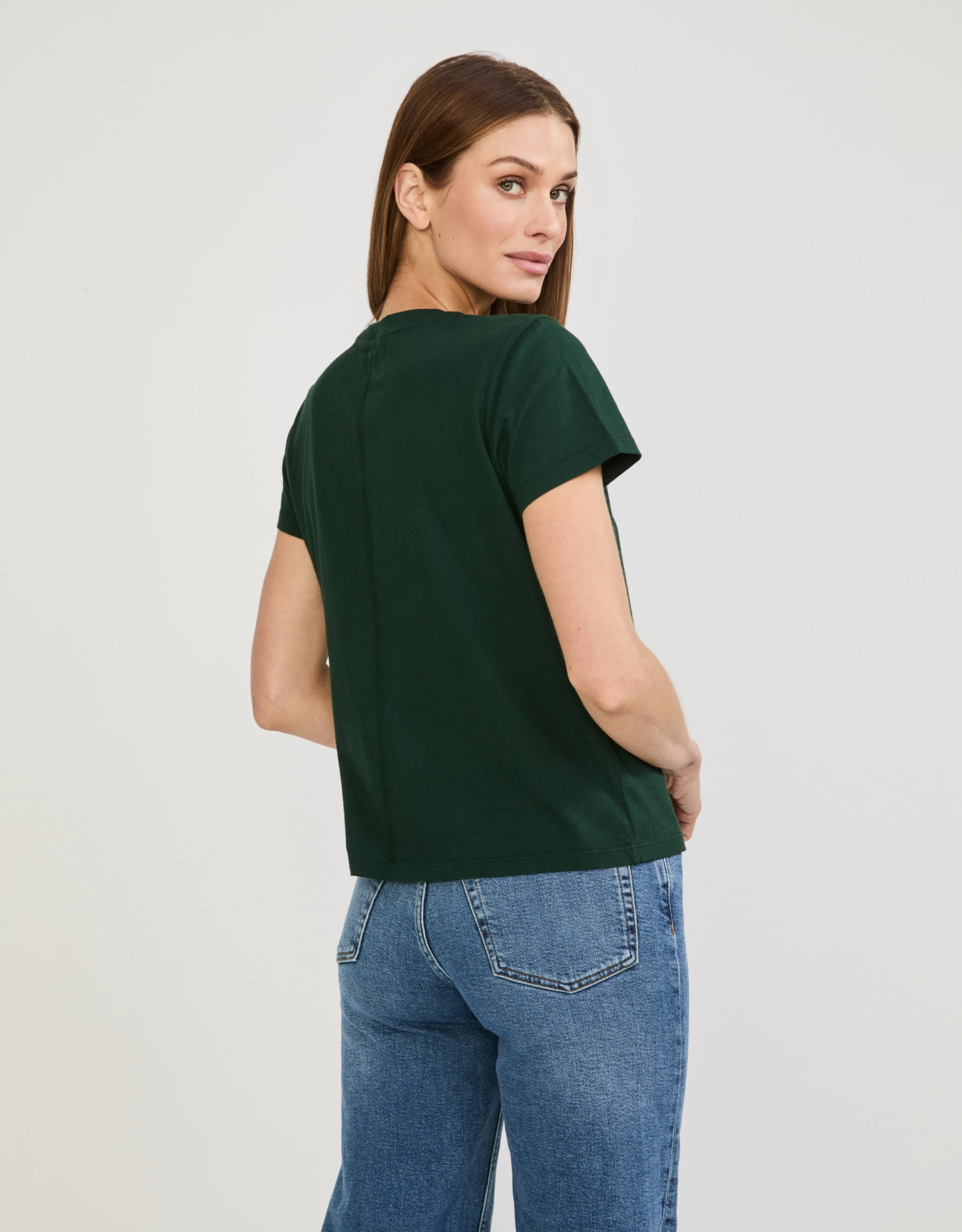 Charlotte Crew Neck Tee - Pine sold by The Wheat Collection product image thumbnail 3