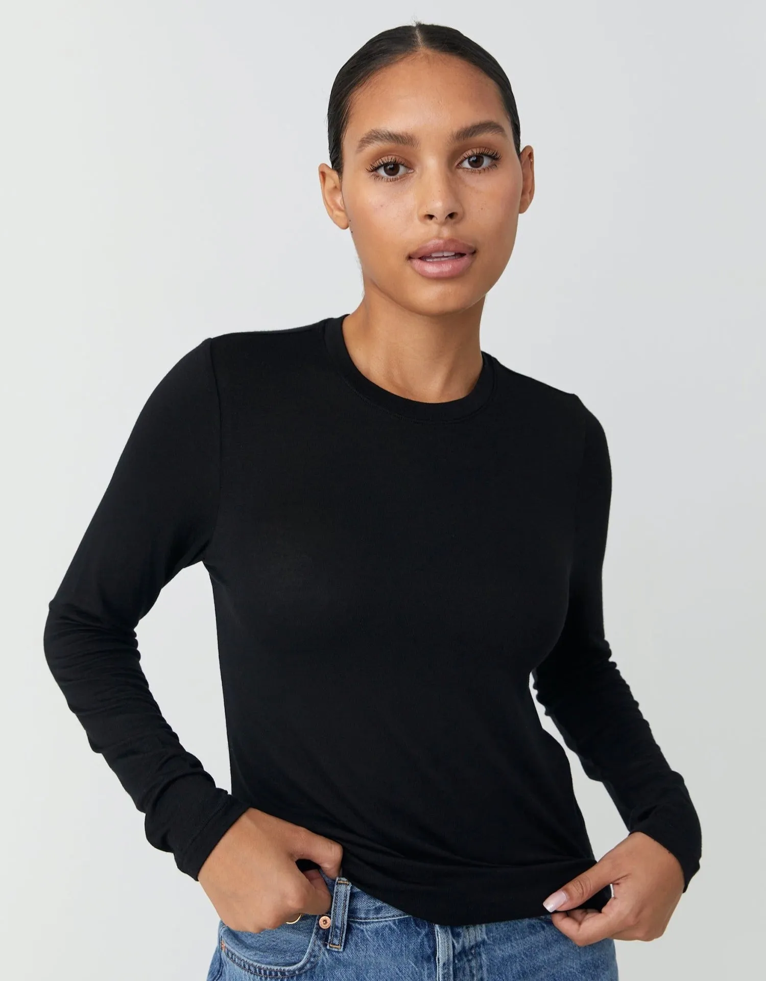 Chicago Long Sleeve - Black sold by The Wheat Collection product image thumbnail 3