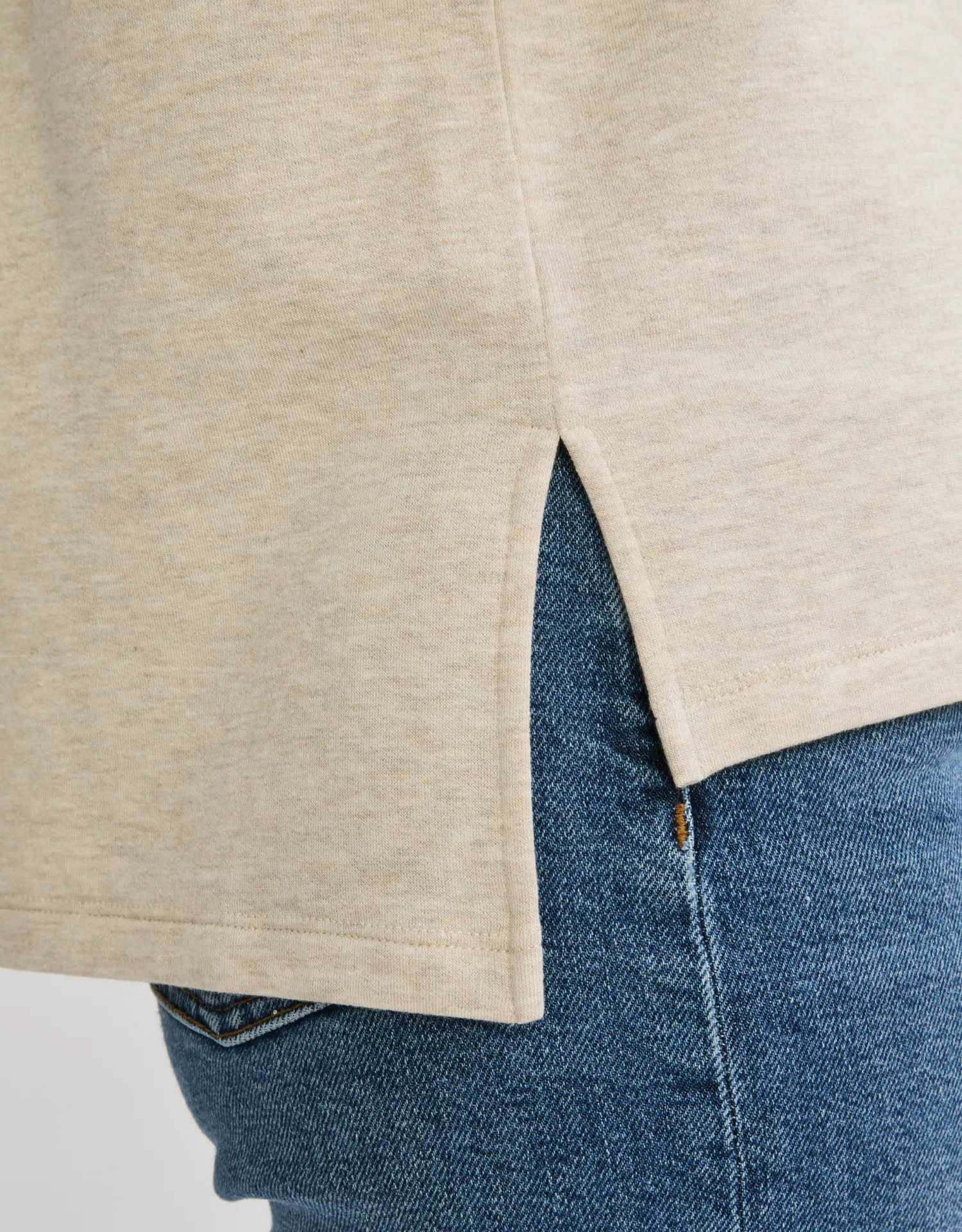 Houston Long Sleeve V Neck - Oatmeal sold by The Wheat Collection product image thumbnail 4