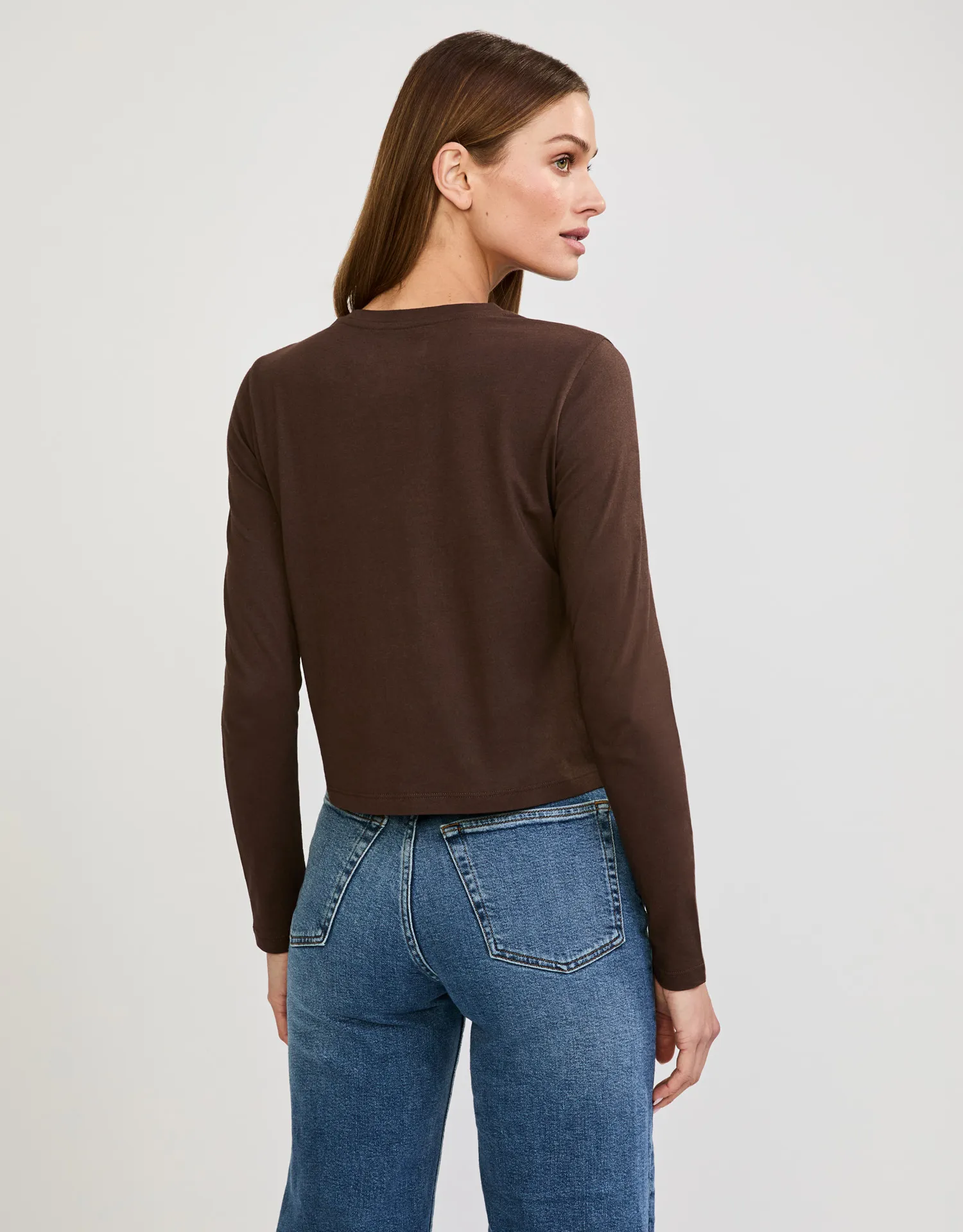 Austin Long Sleeve Tee - Espresso sold by The Wheat Collection product image thumbnail 2
