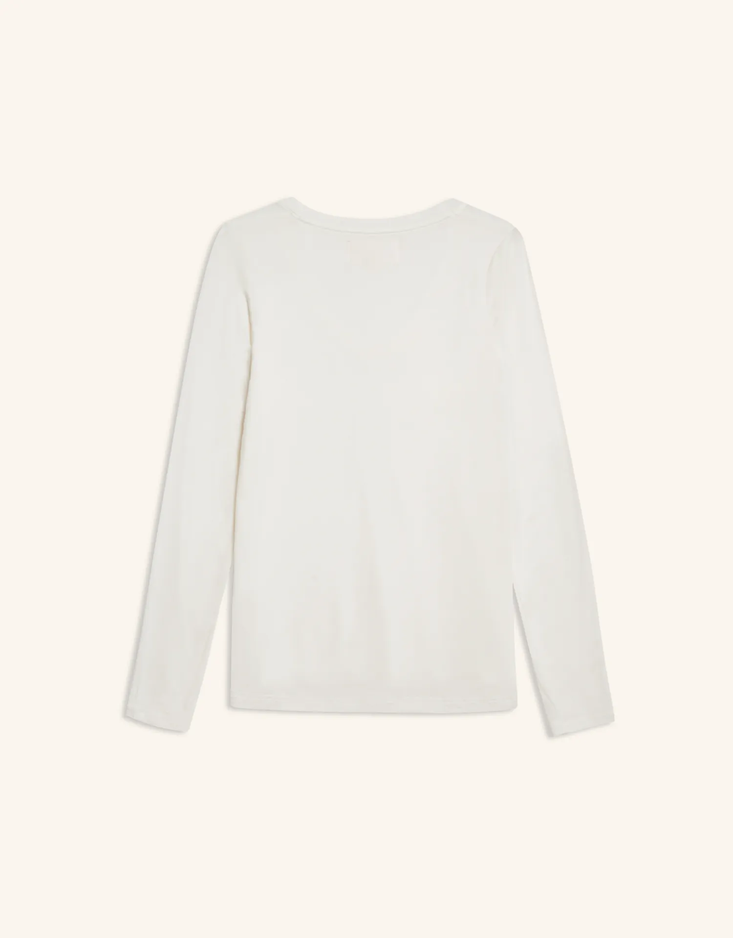 Memphis Long Sleeve V Neck Tee - White sold by The Wheat Collection product image thumbnail 4