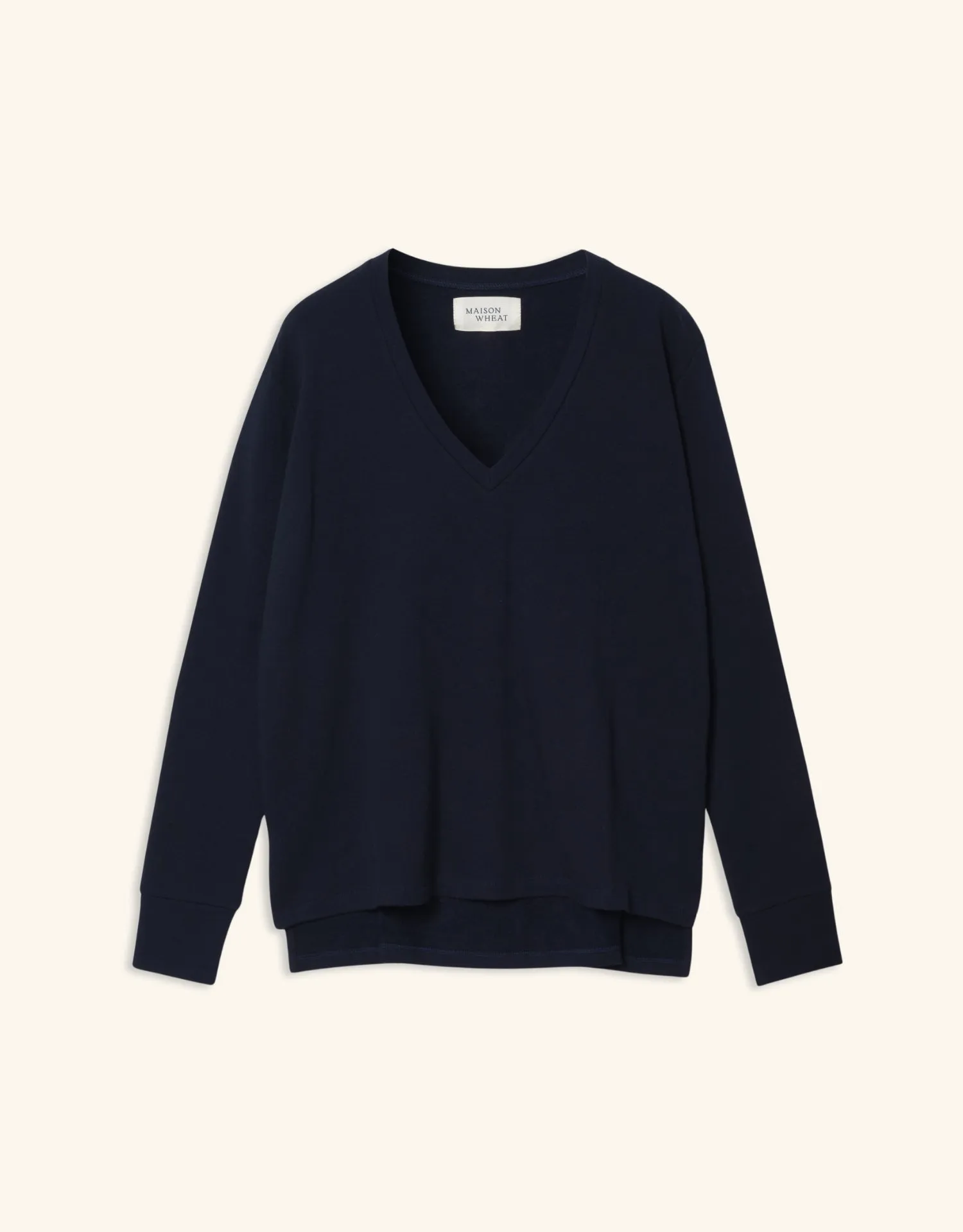 Houston Long Sleeve V Neck - Navy sold by The Wheat Collection product image thumbnail 3