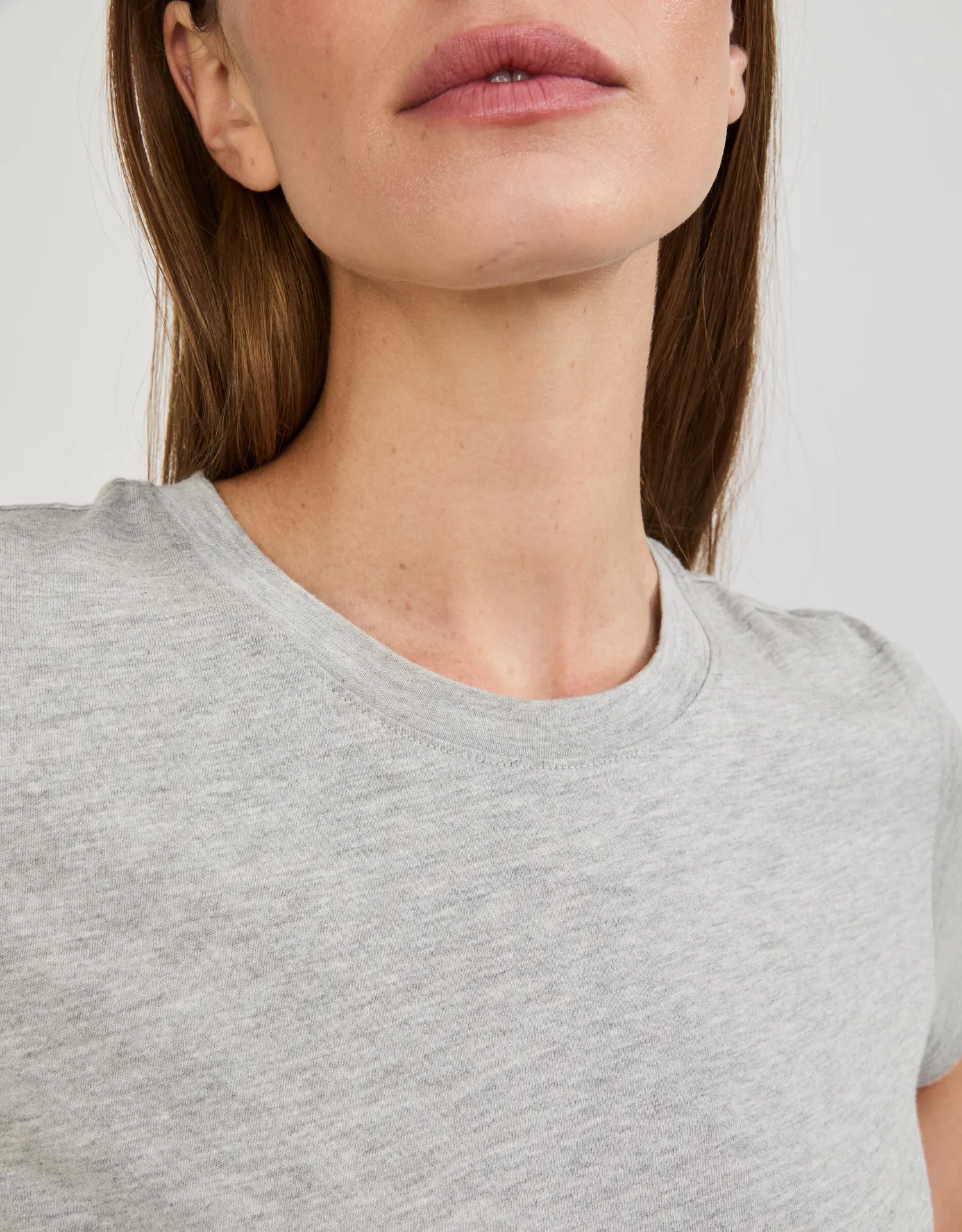 Charlotte Crew Neck Tee - Heather Grey sold by The Wheat Collection product image thumbnail 5