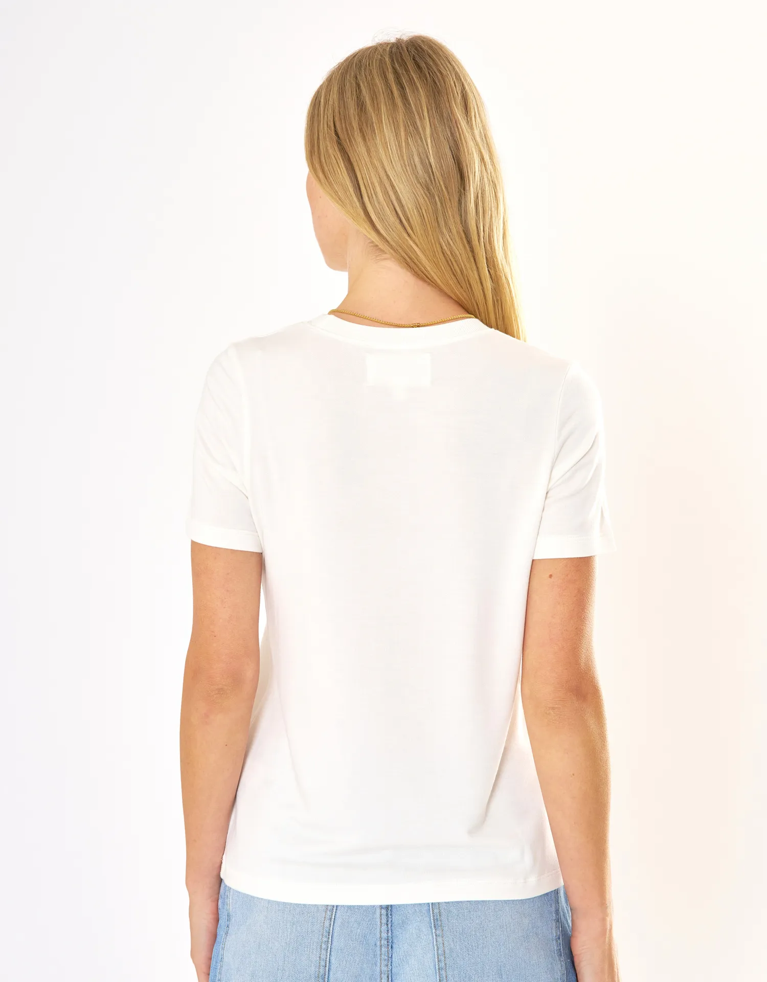St. Tropez Crew Neck Tee - White sold by The Wheat Collection product image thumbnail 3