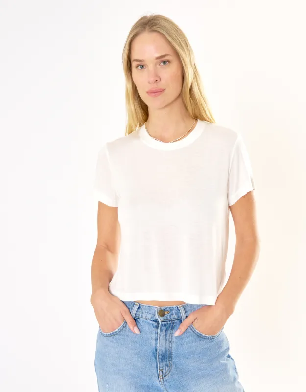 Brooklyn Tee - White sold by The Wheat Collection