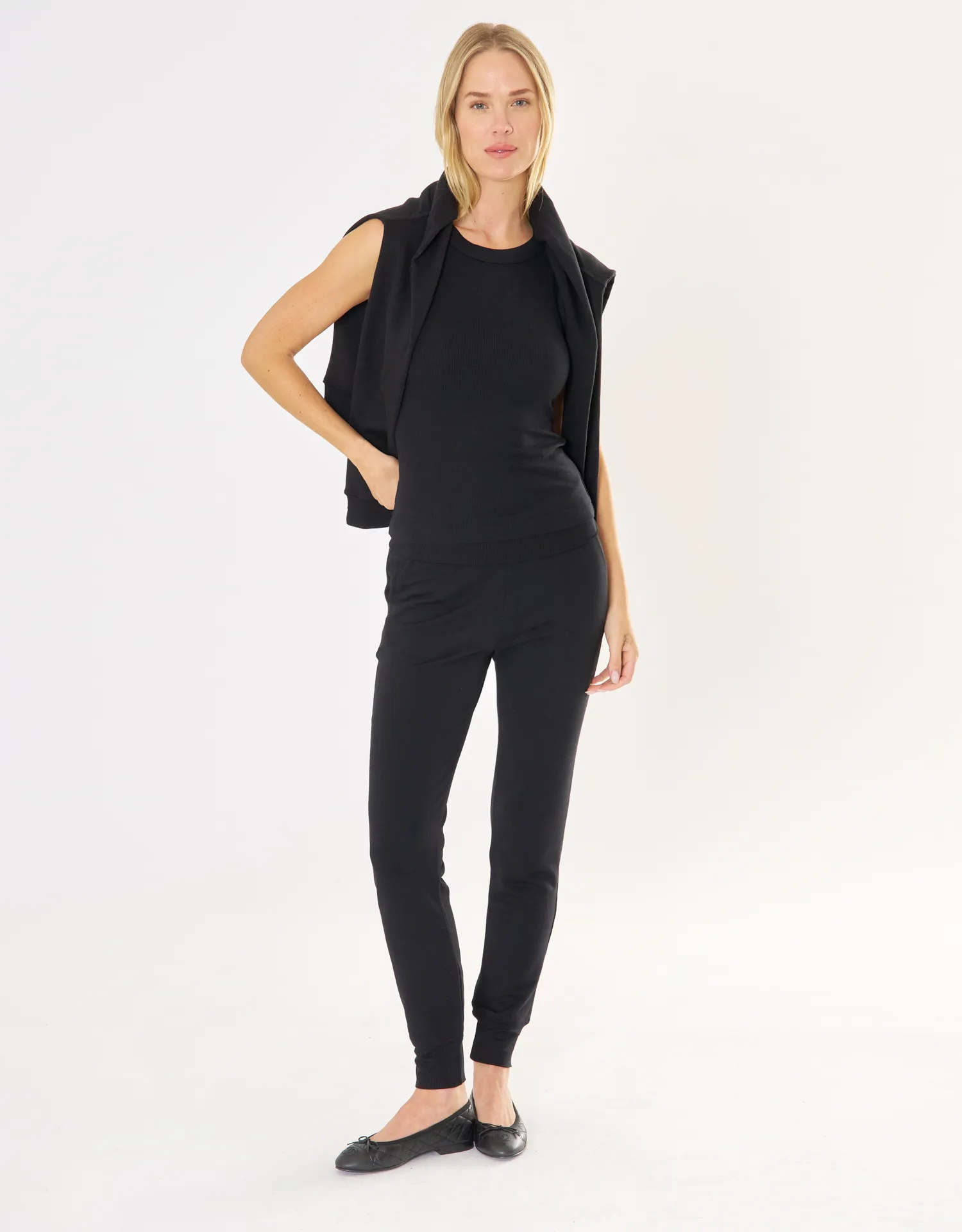 Knoxville Ribbed Tank - Black sold by The Wheat Collection product image thumbnail 2