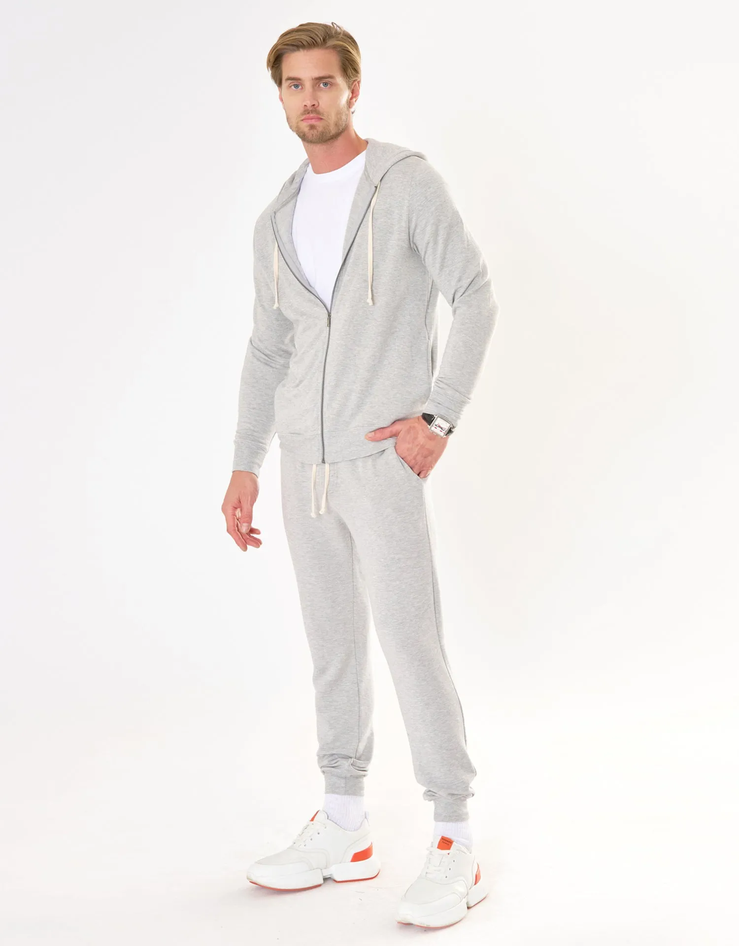 Richmond Unisex Zip Hoodie - Heather Grey sold by The Wheat Collection product image thumbnail 2