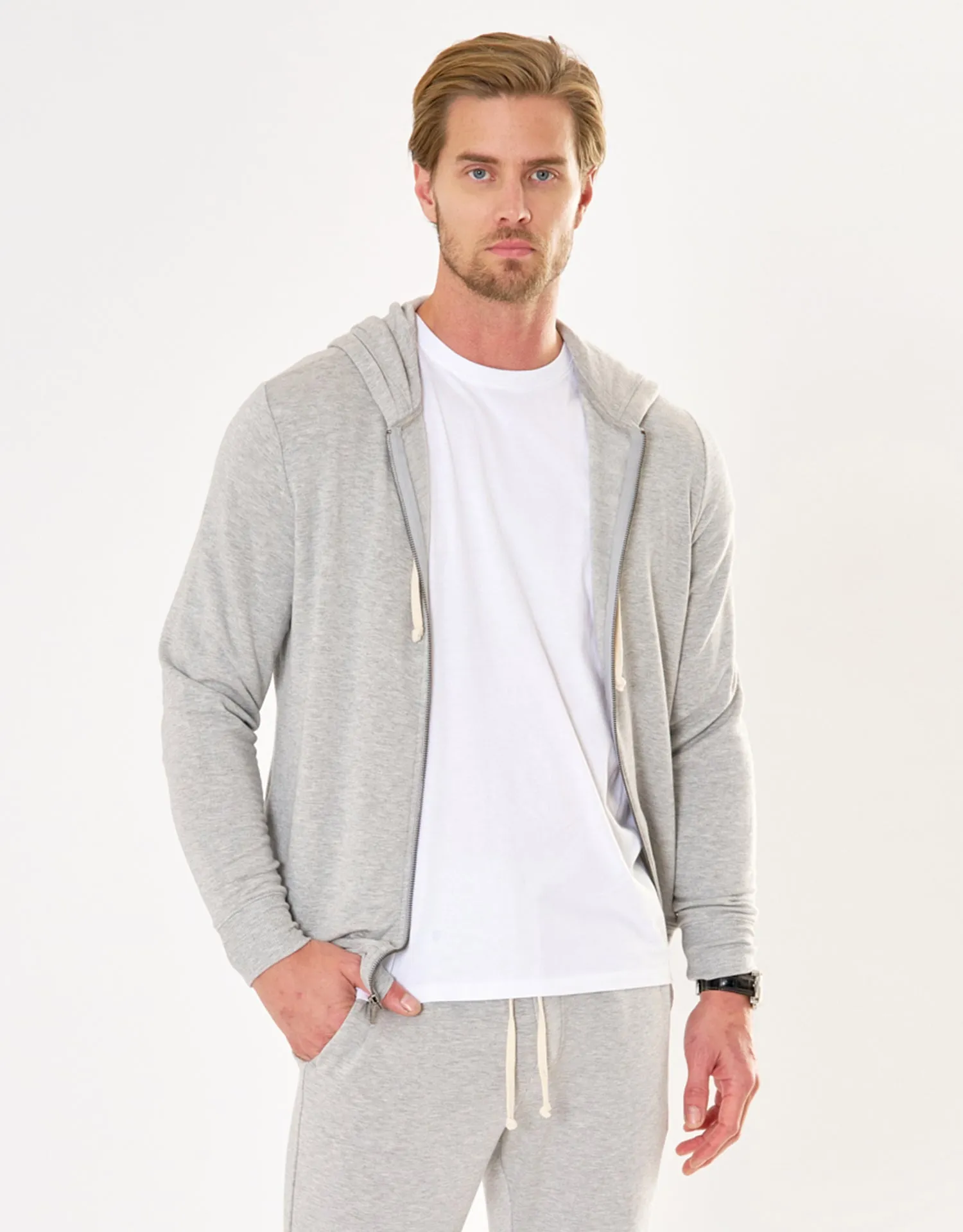 Richmond Unisex Zip Hoodie - Heather Grey sold by The Wheat Collection