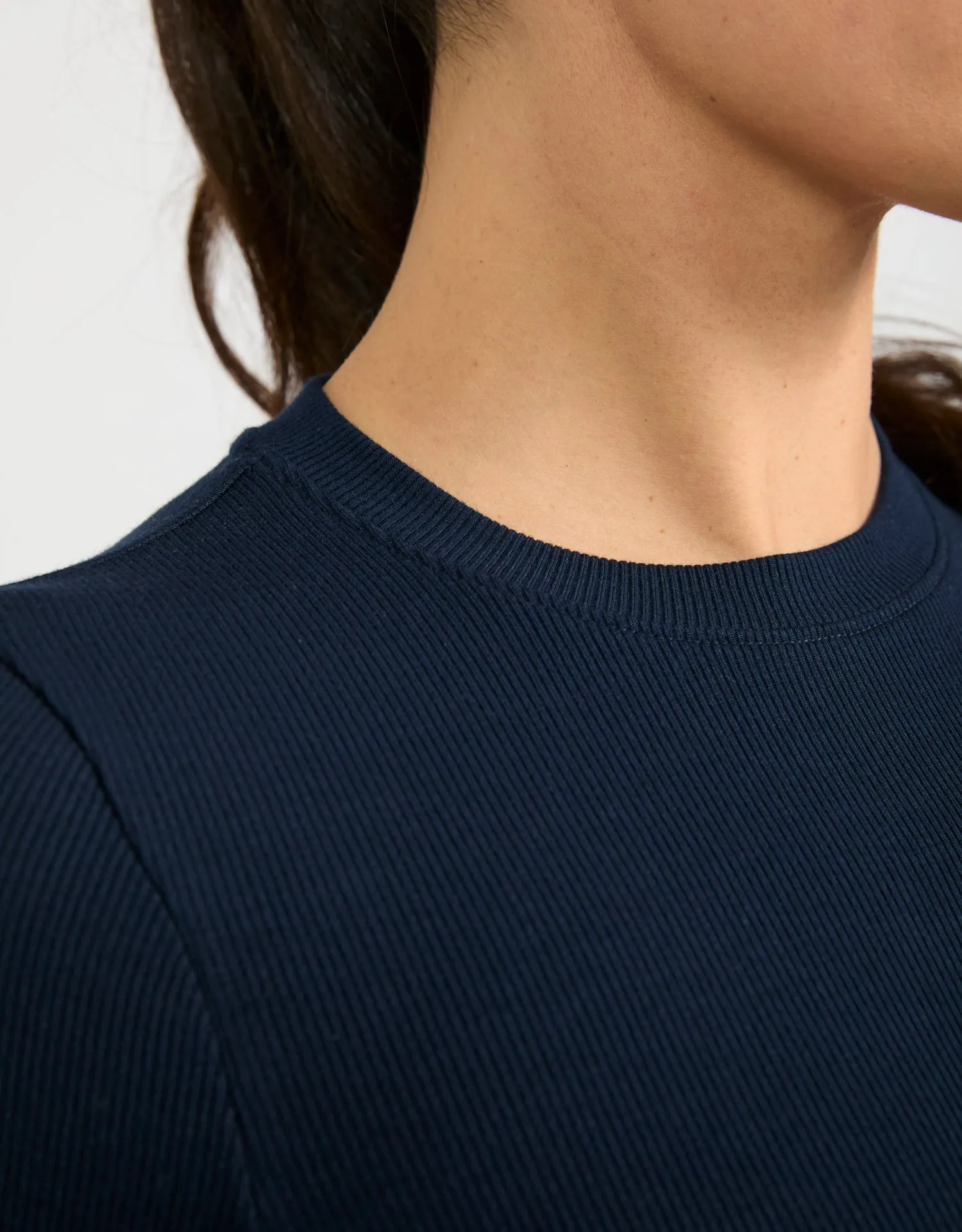 Chicago Ribbed Long Sleeve - Navy sold by The Wheat Collection product image thumbnail 3