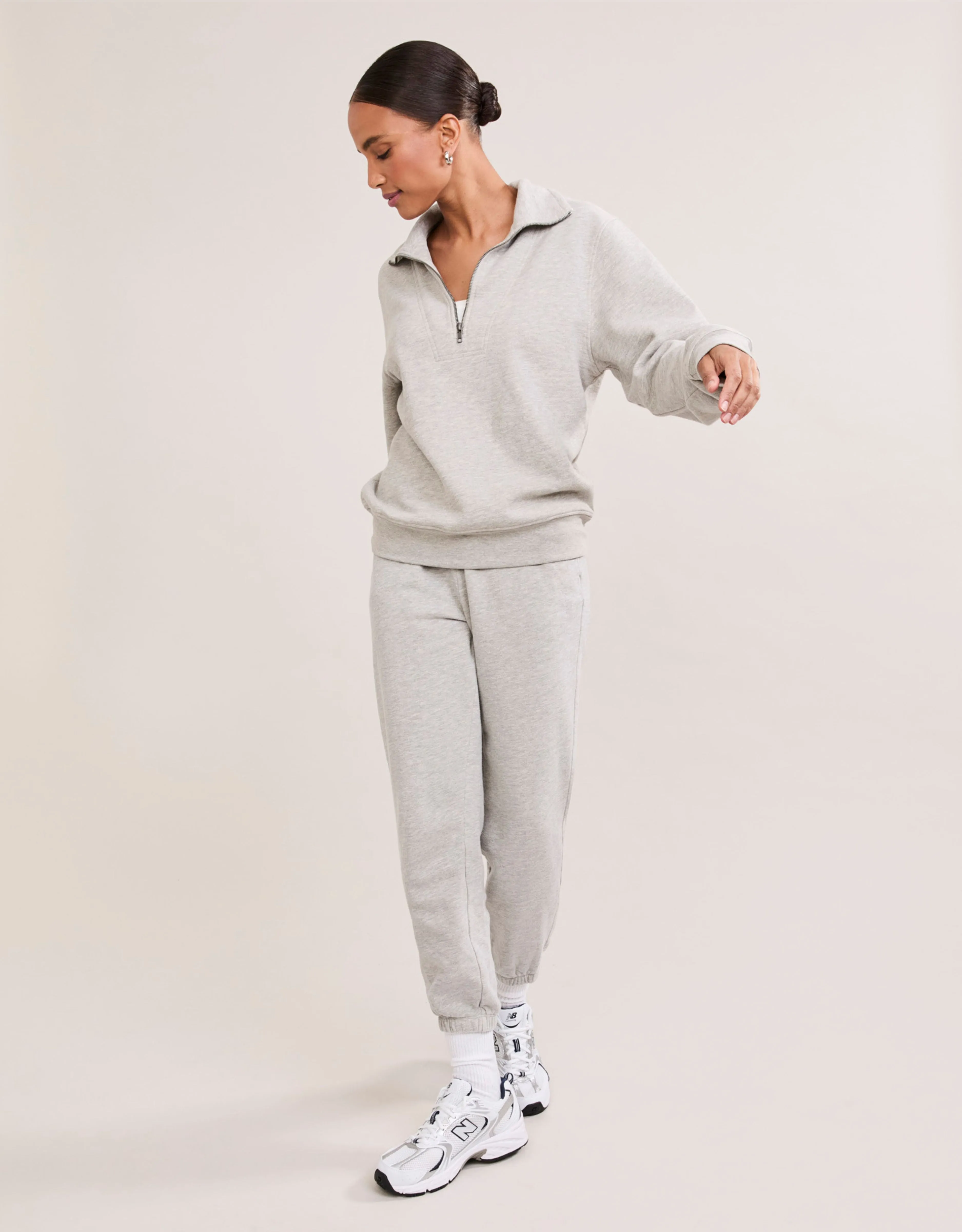 Oxford Unisex Quarter Zip - Heather Grey sold by The Wheat Collection product image thumbnail 2