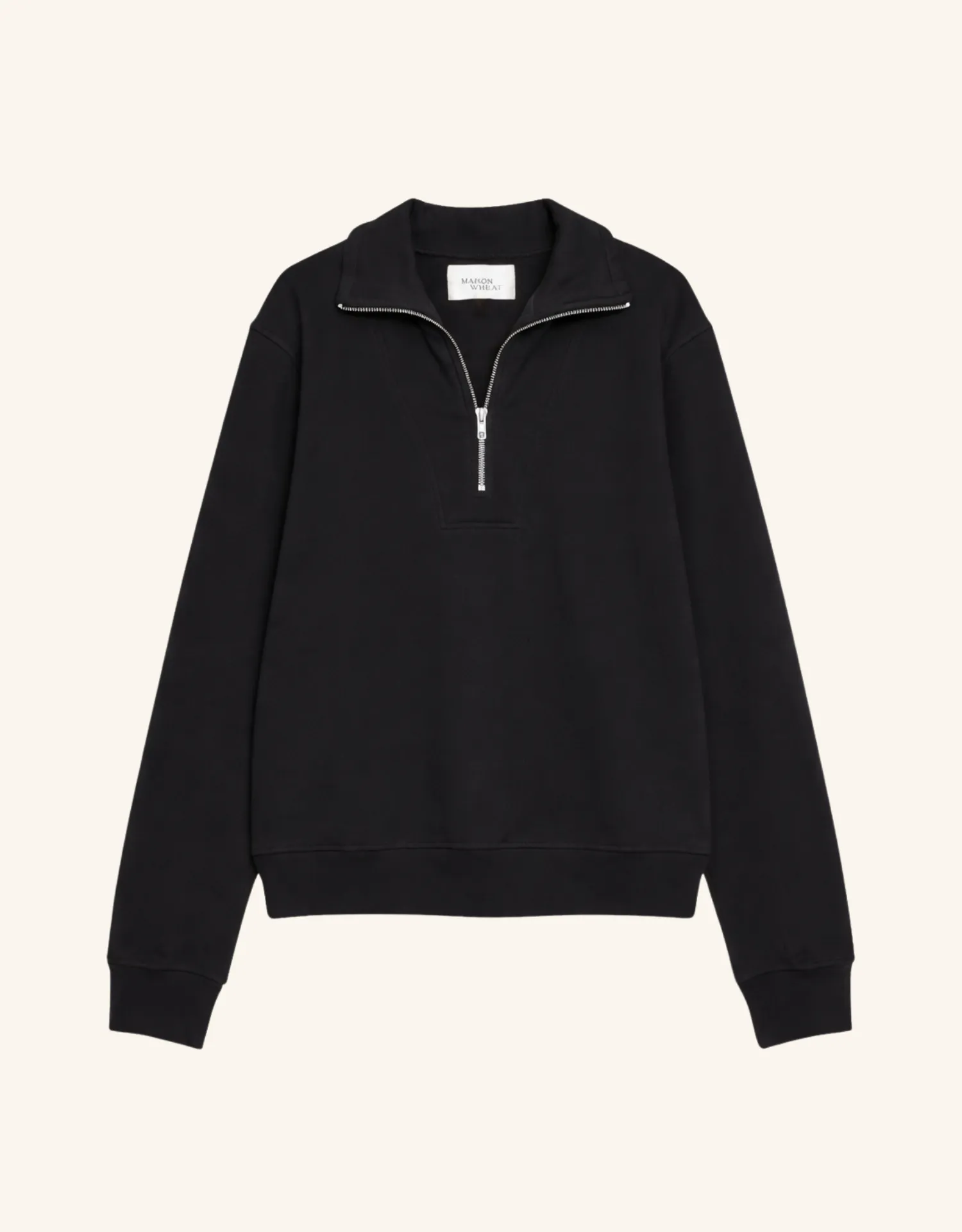 Oxford Unisex Quarter Zip - Washed Black sold by The Wheat Collection product image thumbnail 4