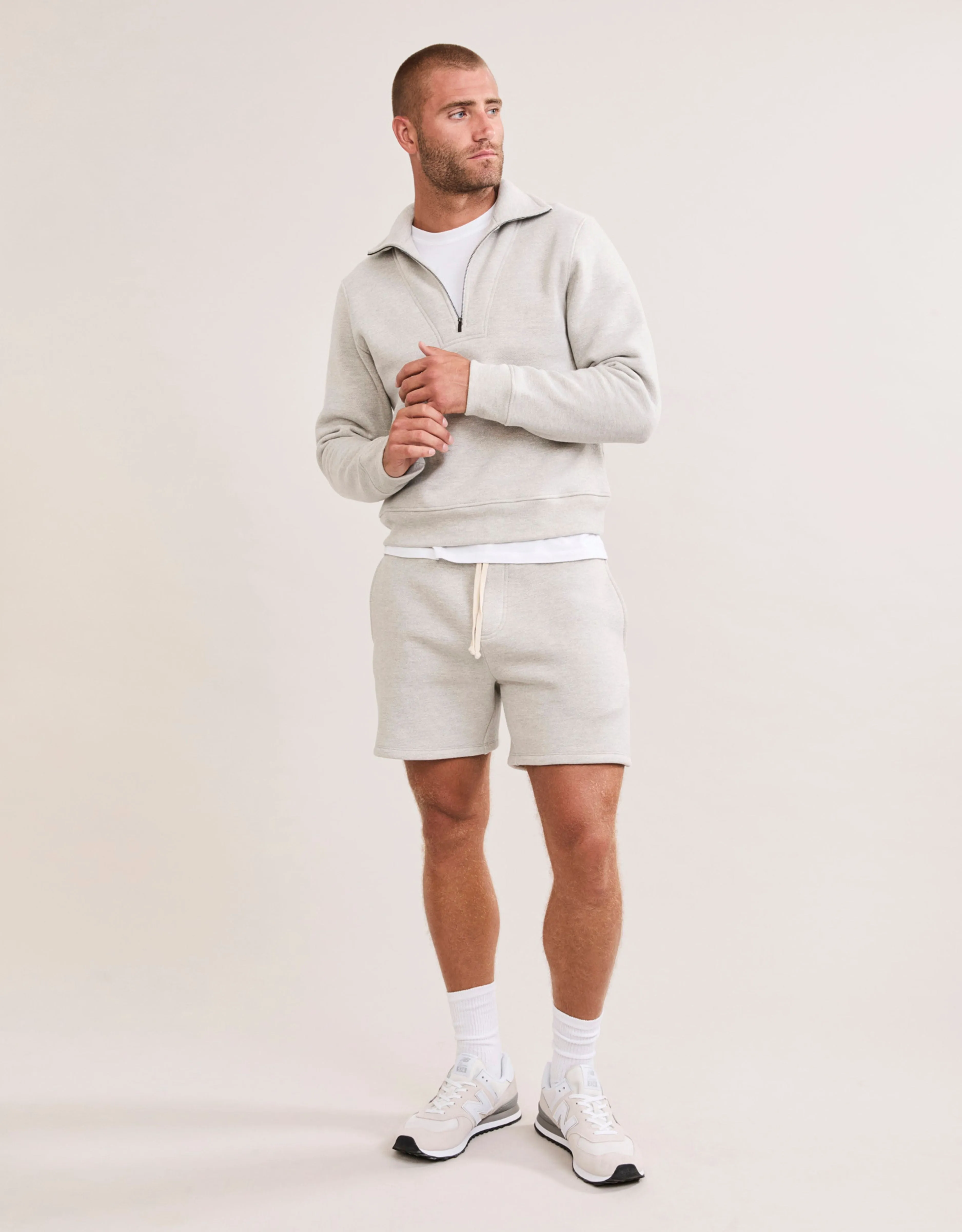 Oxford Unisex Quarter Zip - Heather Grey sold by The Wheat Collection product image thumbnail 2