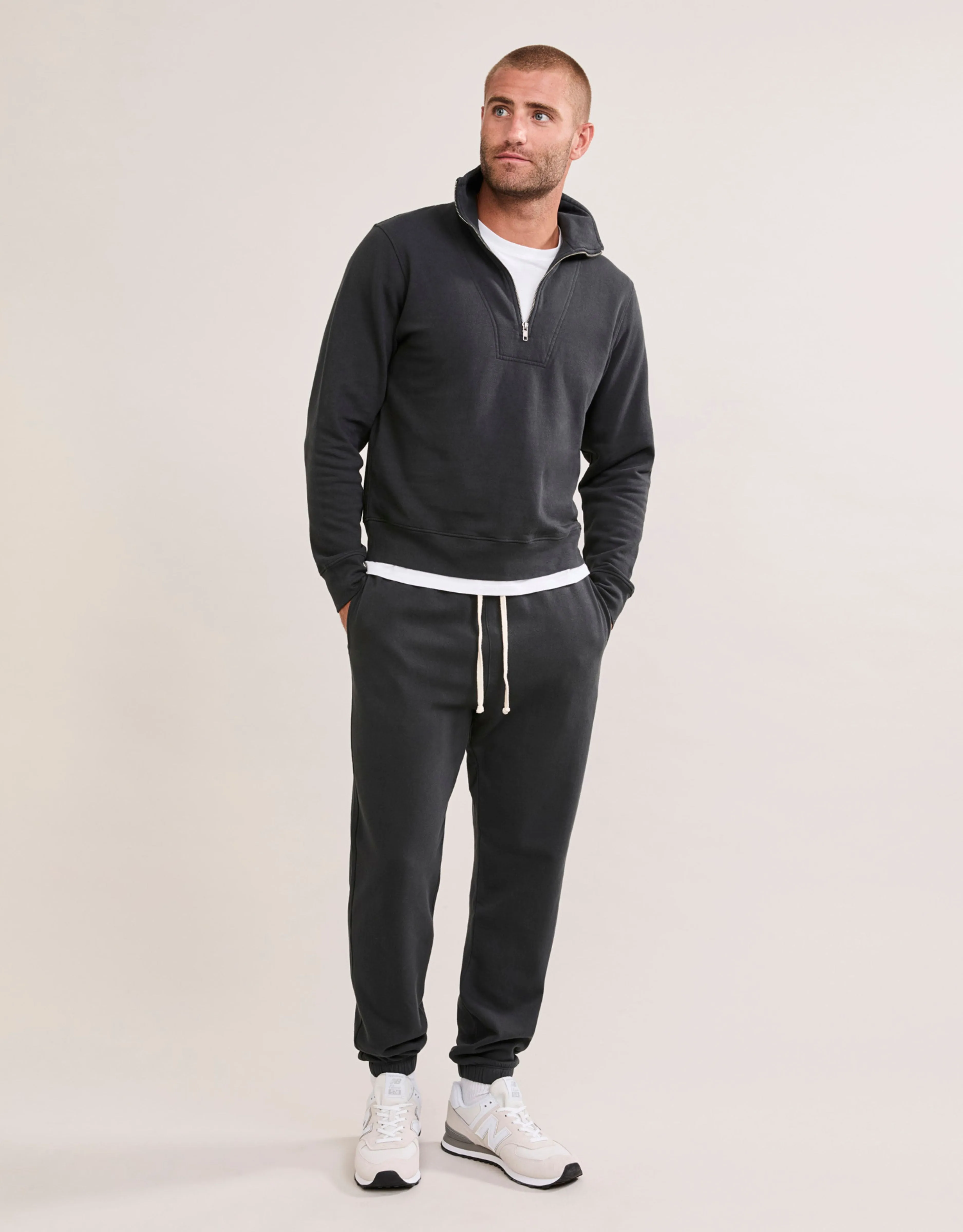 Oxford Unisex Quarter Zip - Washed Black sold by The Wheat Collection product image thumbnail 2