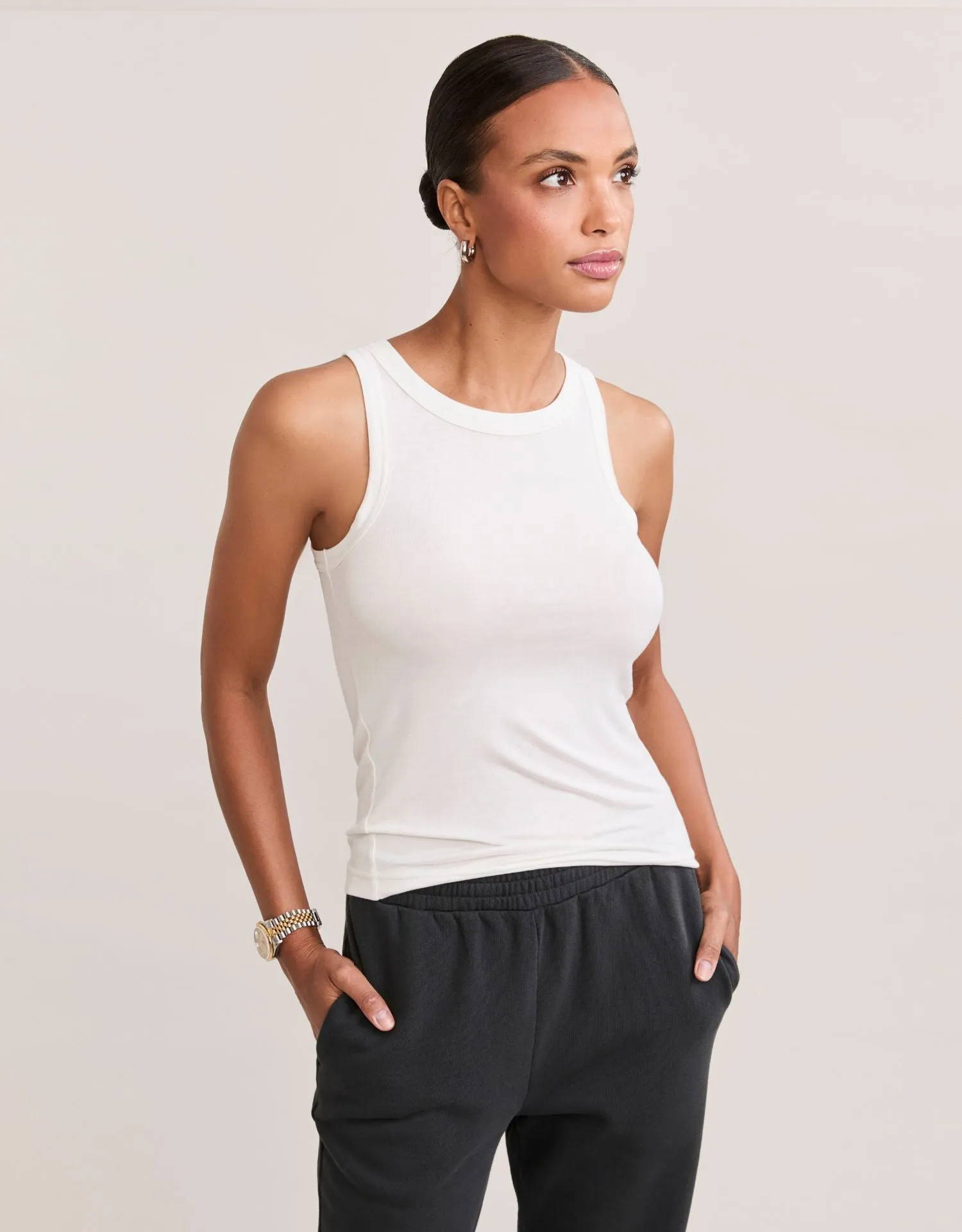 Asheville Tank - White sold by The Wheat Collection product image thumbnail 2