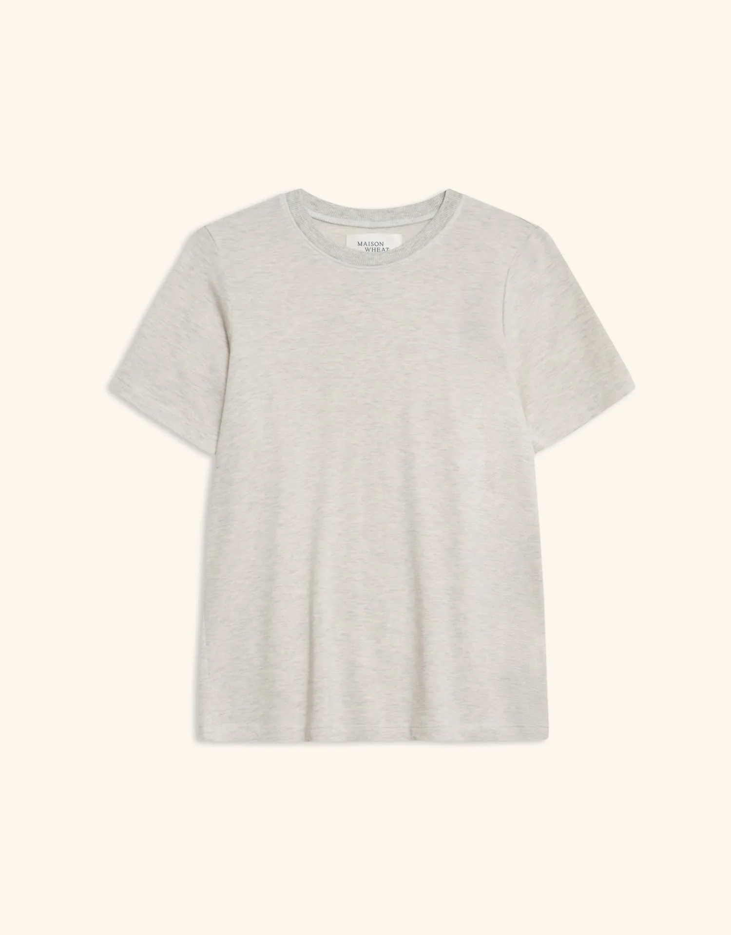 St. Tropez Crew Neck Tee - Heather Ash sold by The Wheat Collection product image thumbnail 4