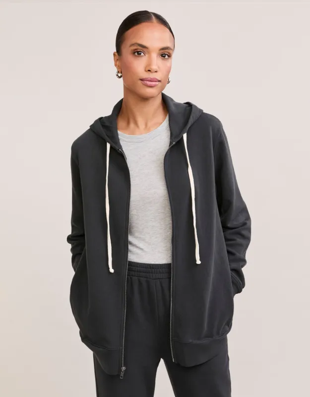 Georgetown Unisex Zip Hoodie - Washed Black made by The Wheat Collection
