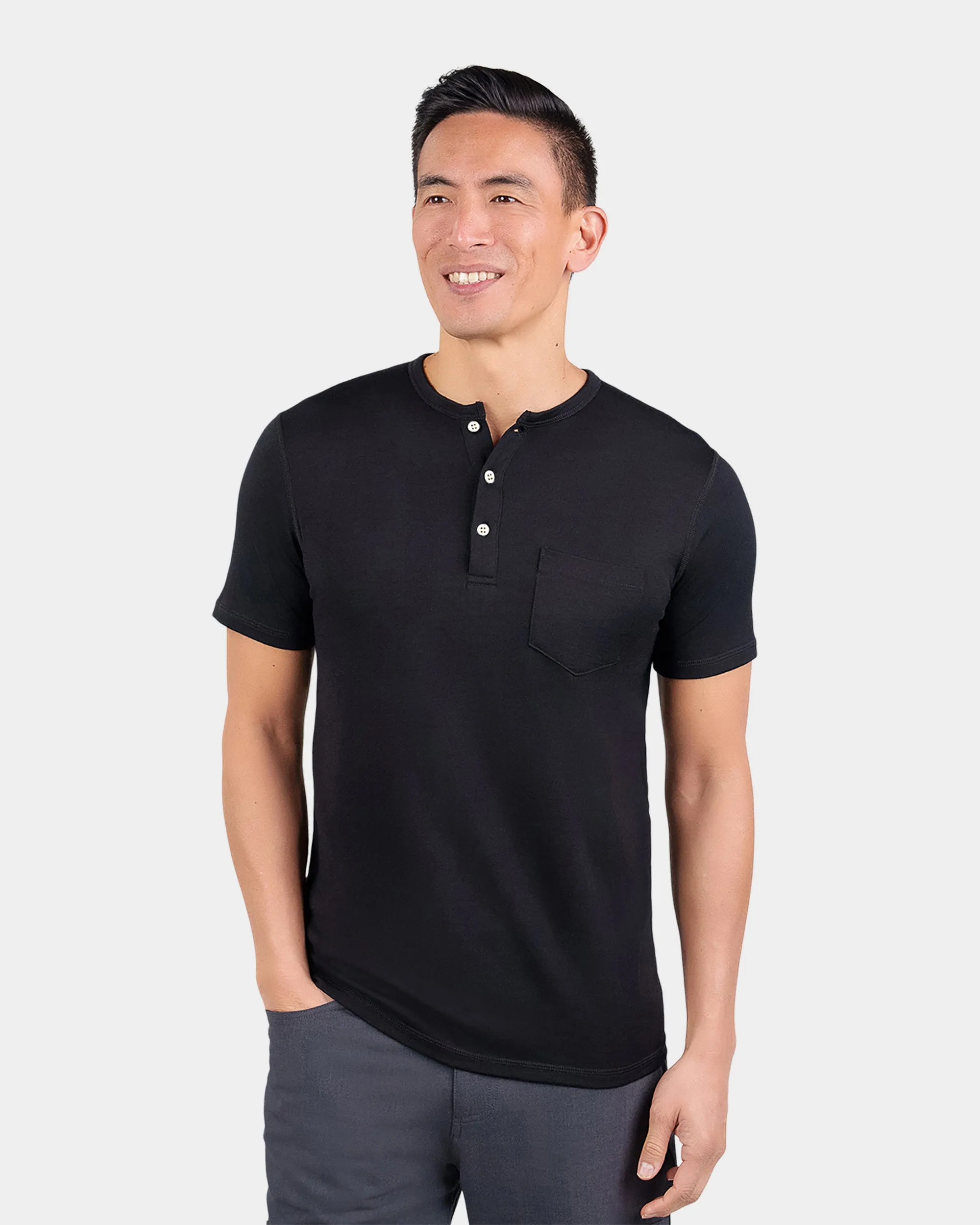 Short Sleeve Henley sold by Woolly Clothing Co product image thumbnail 4