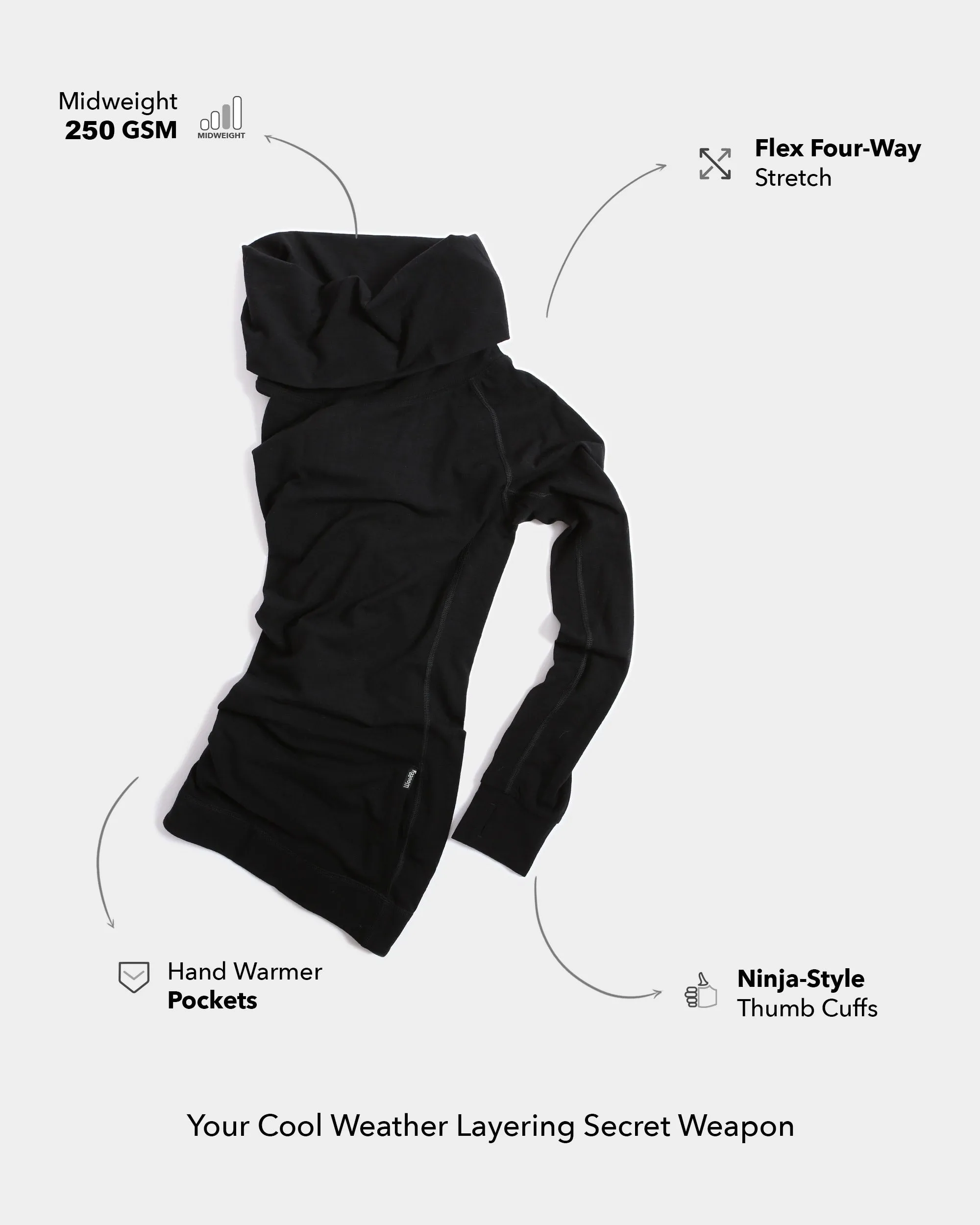 Pro-Knit Cowl Neck sold by Woolly Clothing Co product image thumbnail 4