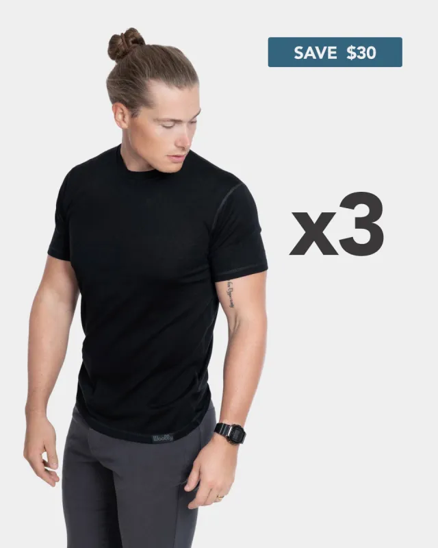 Men's Crew Tee: 3-Pack sold by Woolly Clothing Co