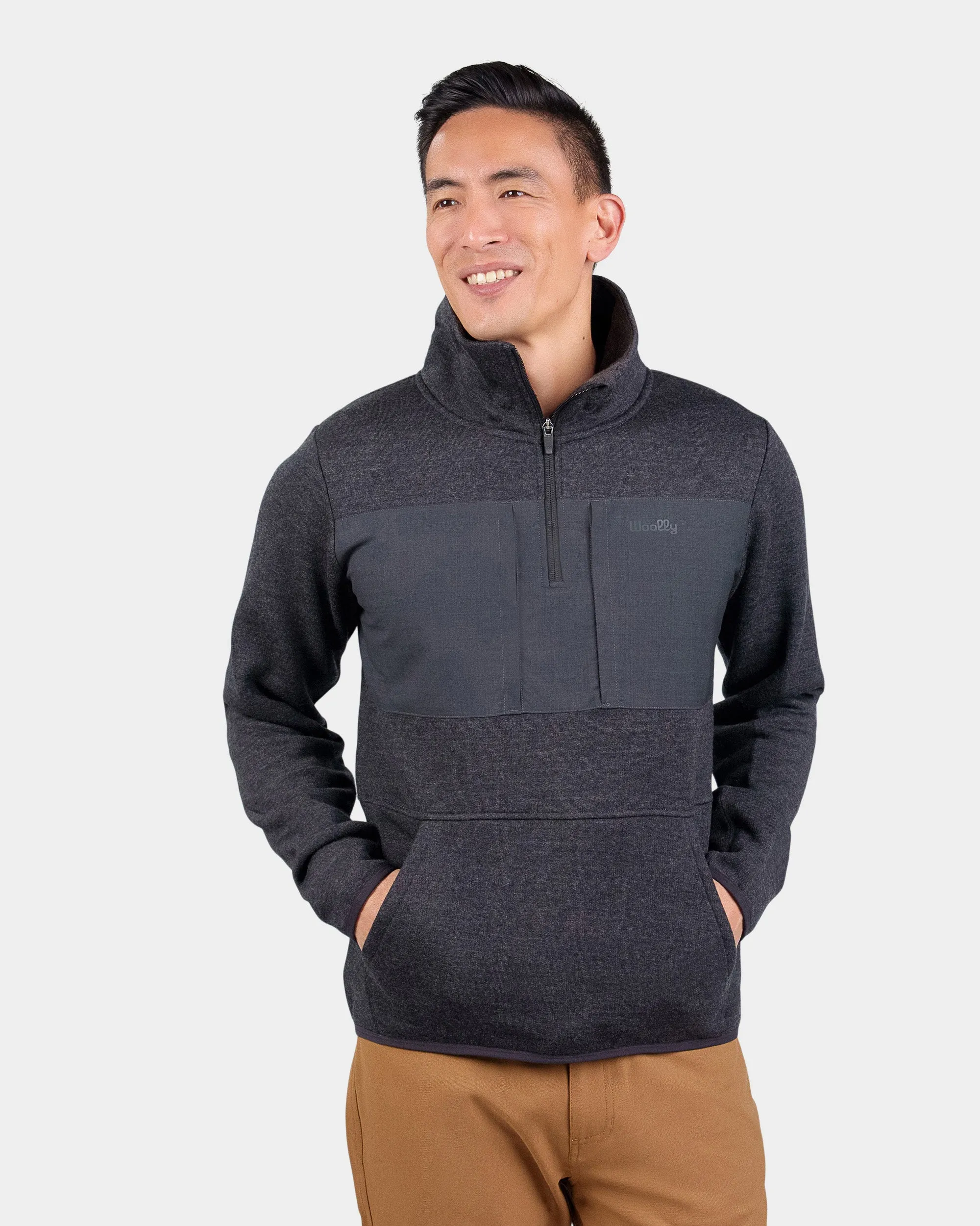 Merino Fleece Quarter Zip sold by Woolly Clothing Co