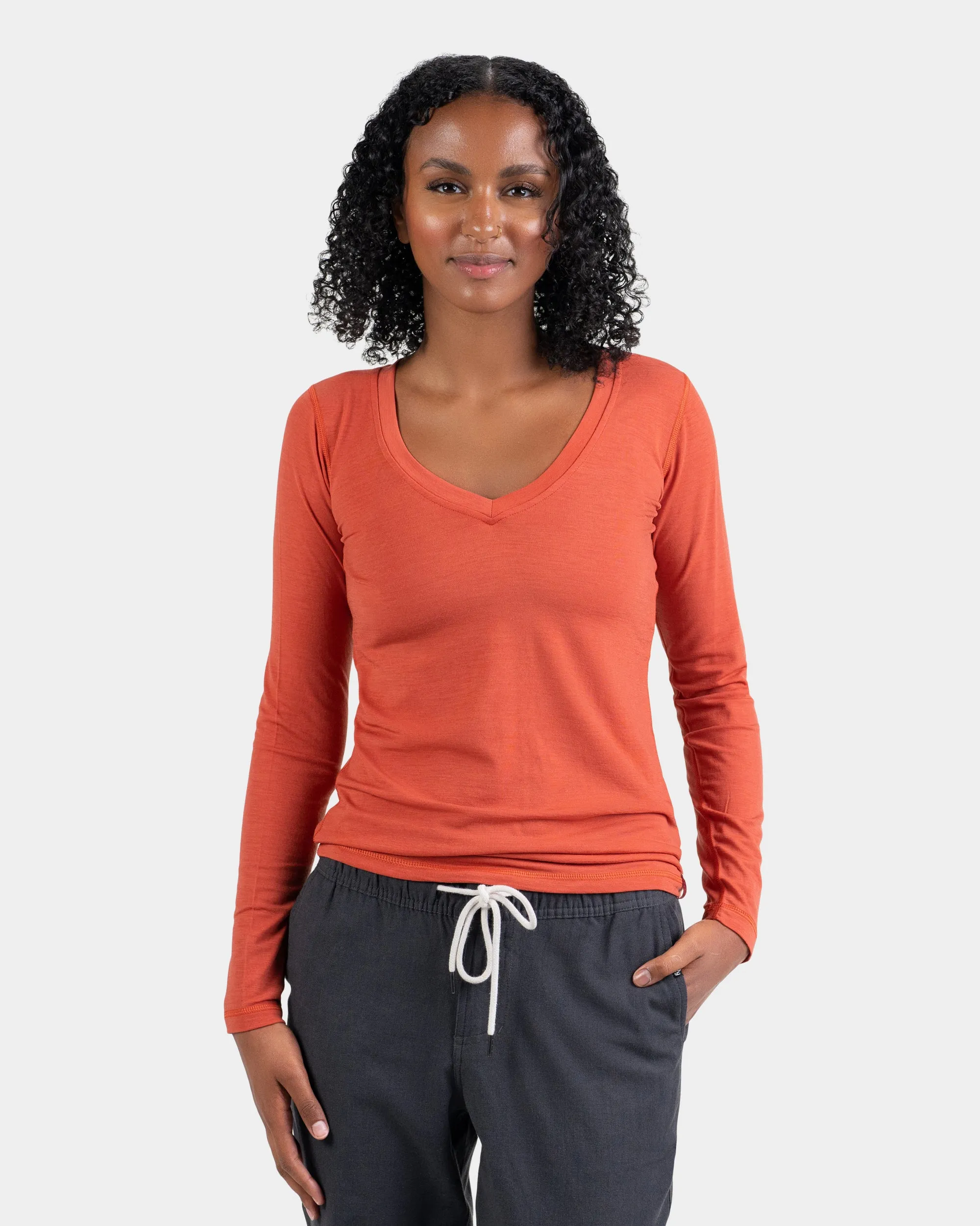 V Neck Long Sleeve sold by Woolly Clothing Co product image thumbnail 5