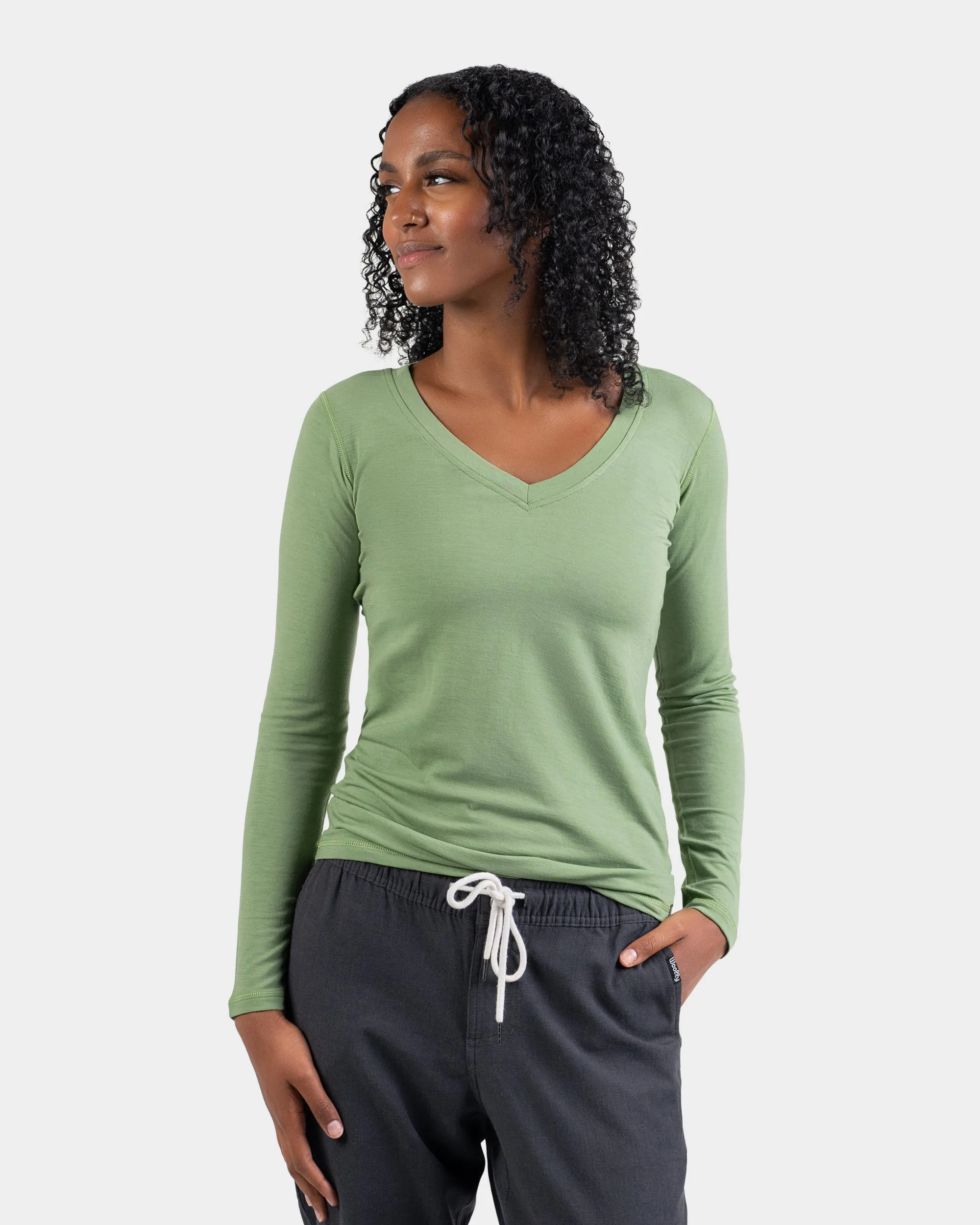 V Neck Long Sleeve sold by Woolly Clothing Co