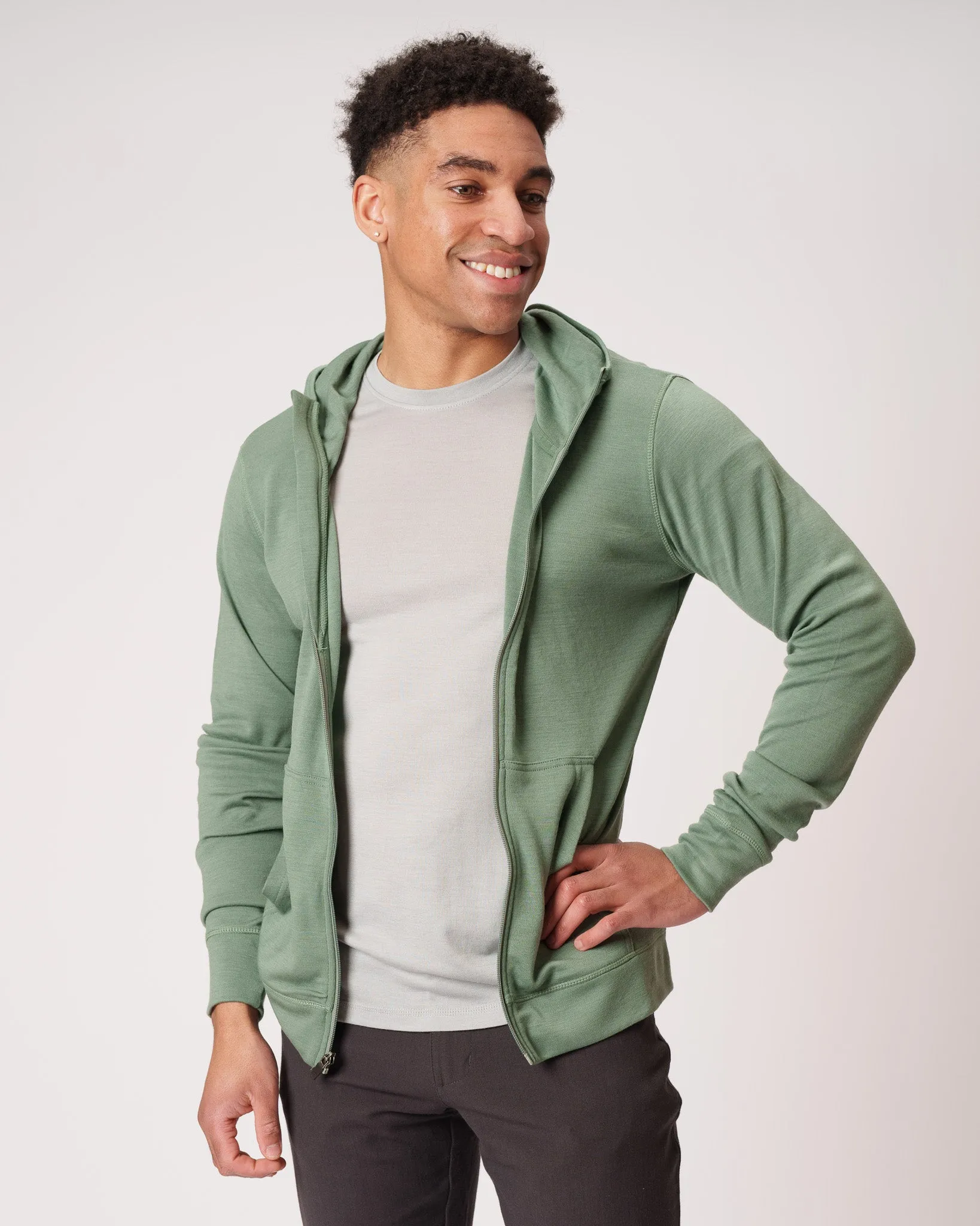 Pro-Knit Zip Hoodie sold by Woolly Clothing Co product image thumbnail 5