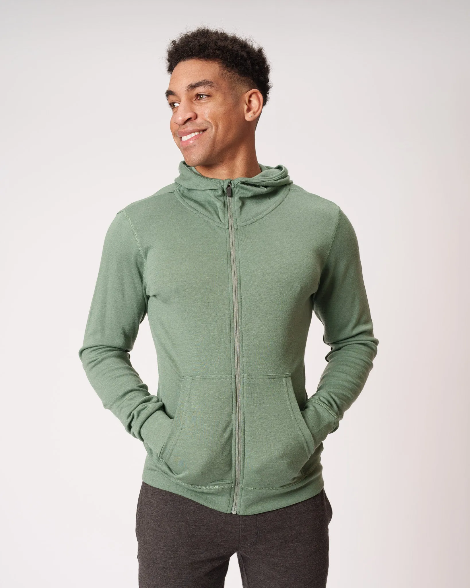 Pro-Knit Zip Hoodie sold by Woolly Clothing Co
