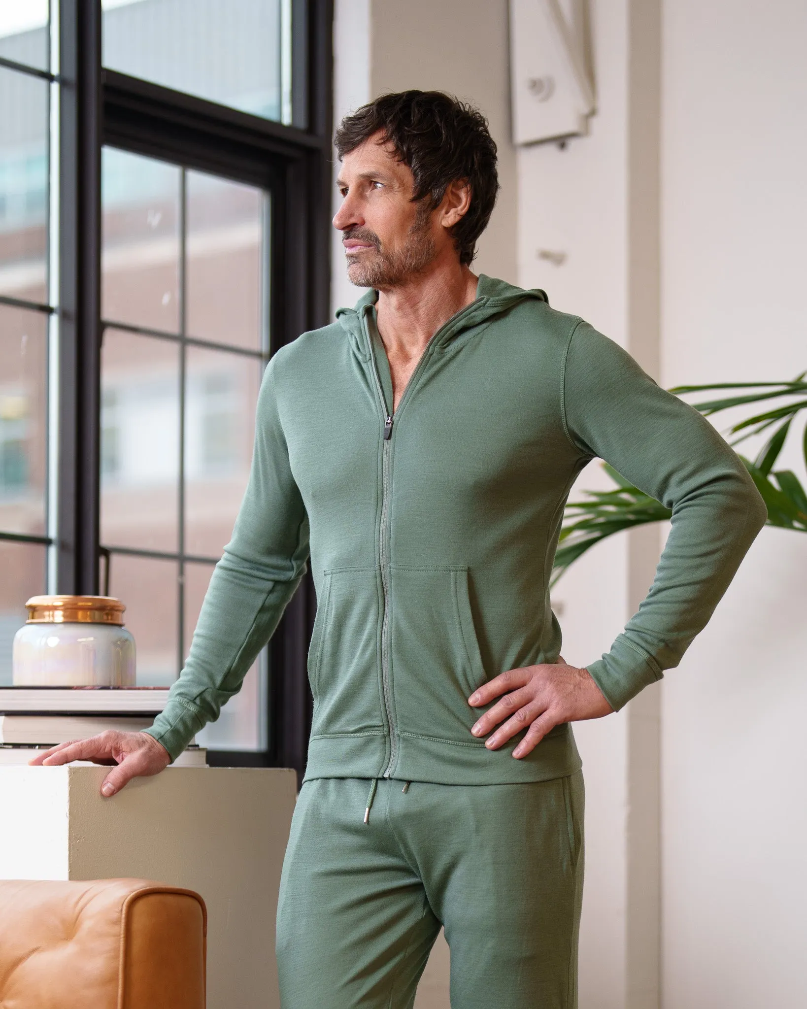 Pro-Knit Zip Hoodie sold by Woolly Clothing Co product image thumbnail 2