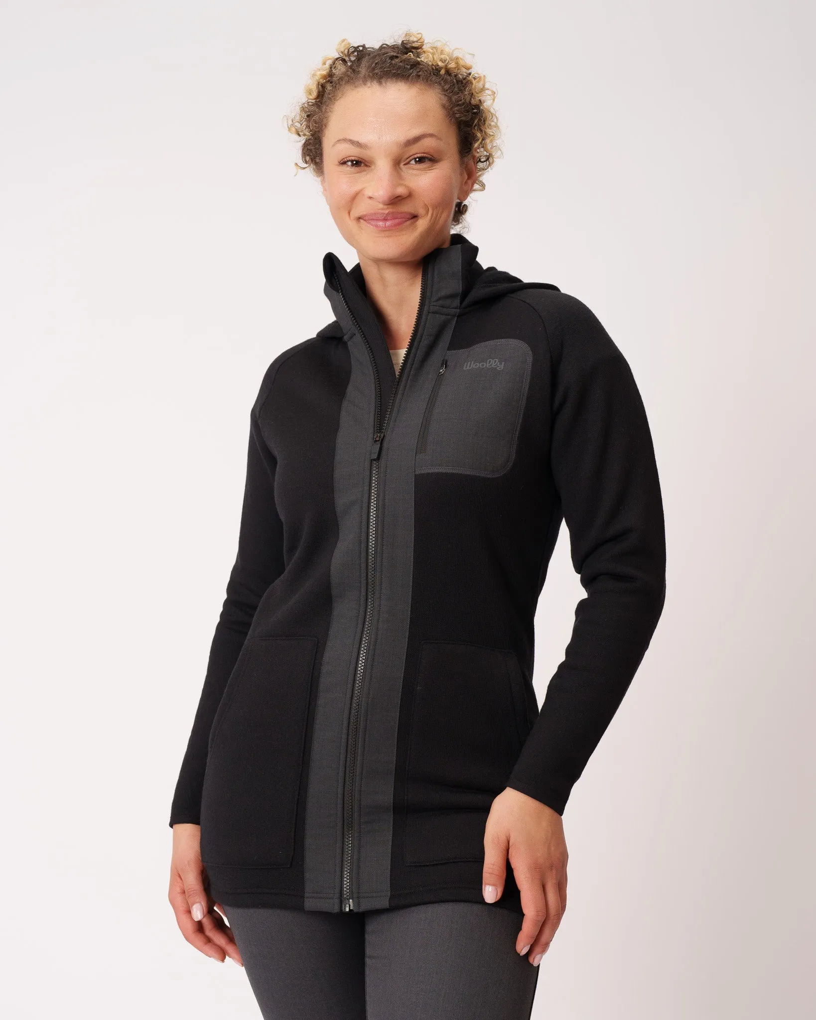 Merino Fleece Long Zip Hoodie sold by Woolly Clothing Co product image thumbnail 2