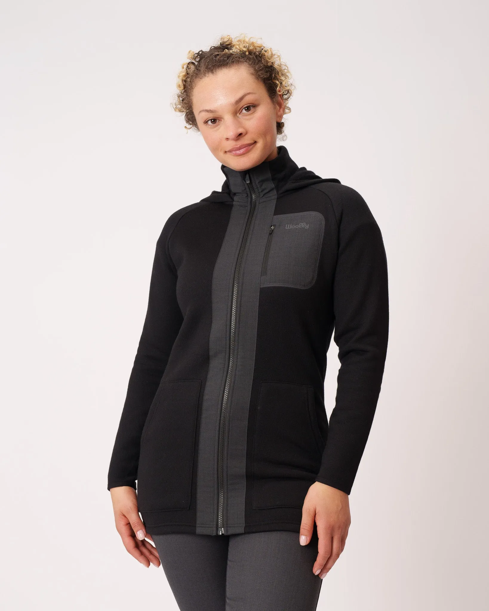 Merino Fleece Long Zip Hoodie sold by Woolly Clothing Co product image thumbnail 3