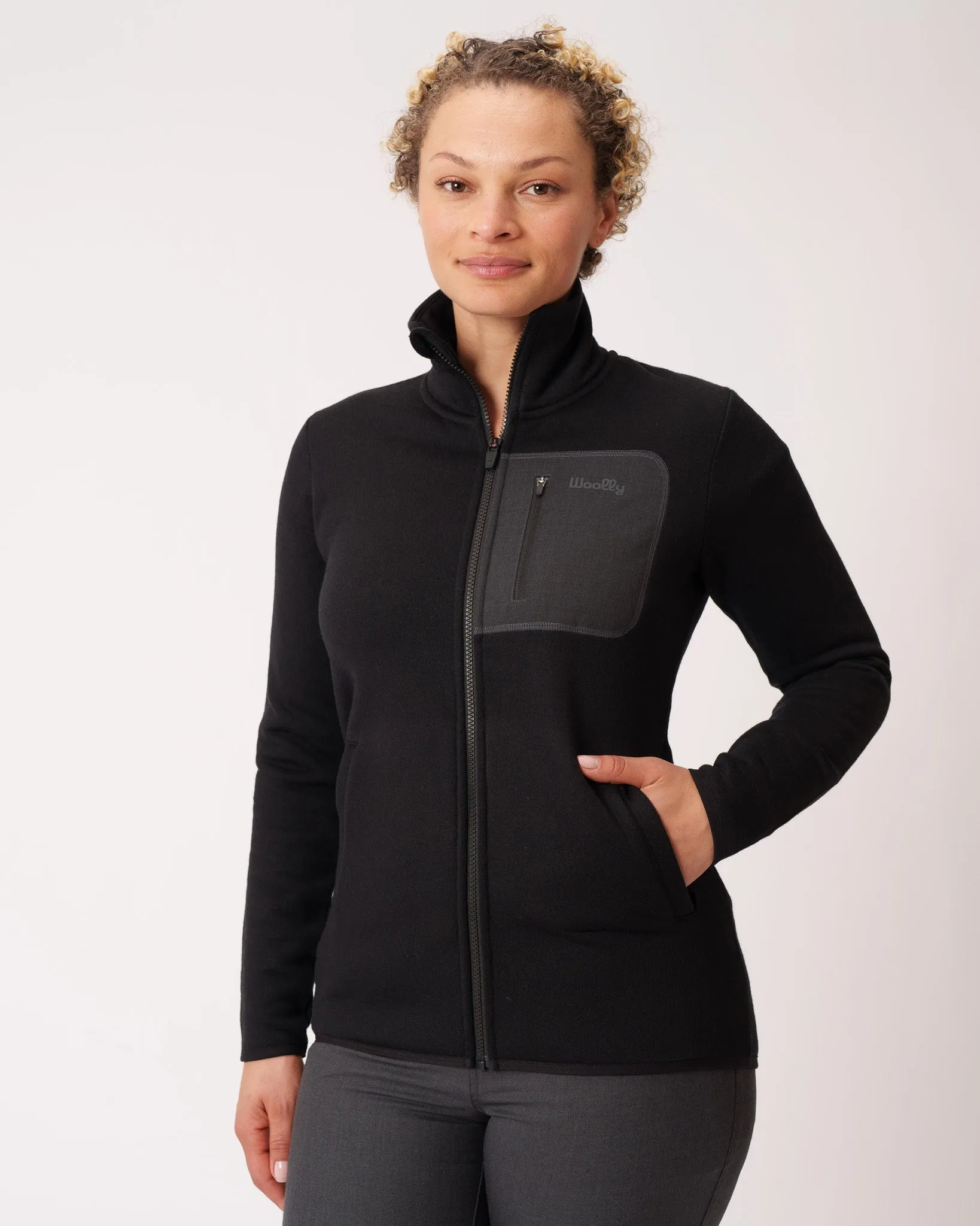 Merino Fleece Crew Zip sold by Woolly Clothing Co product image thumbnail 5