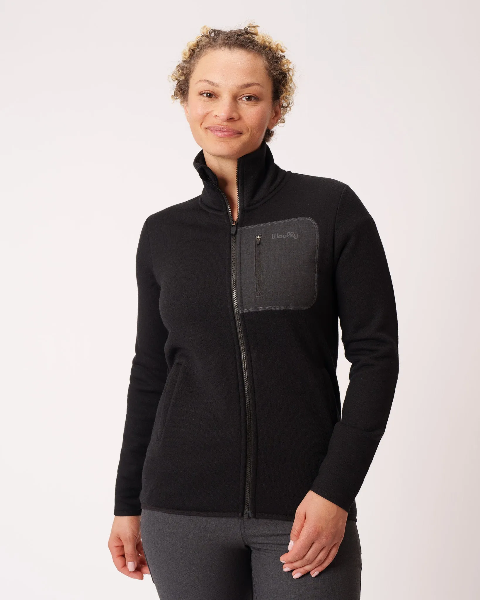 Merino Fleece Crew Zip sold by Woolly Clothing Co product image thumbnail 2