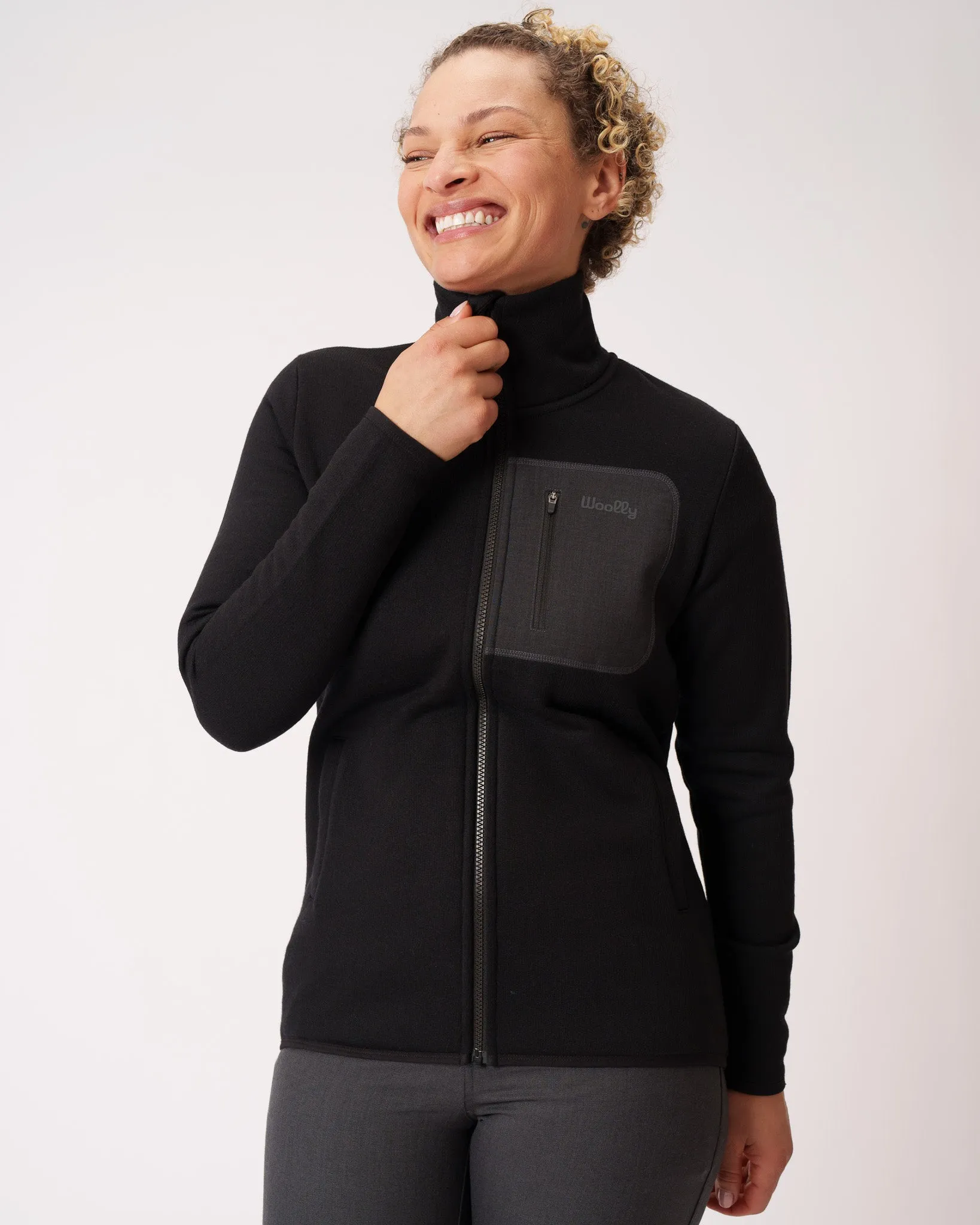 Merino Fleece Crew Zip sold by Woolly Clothing Co product image thumbnail 4